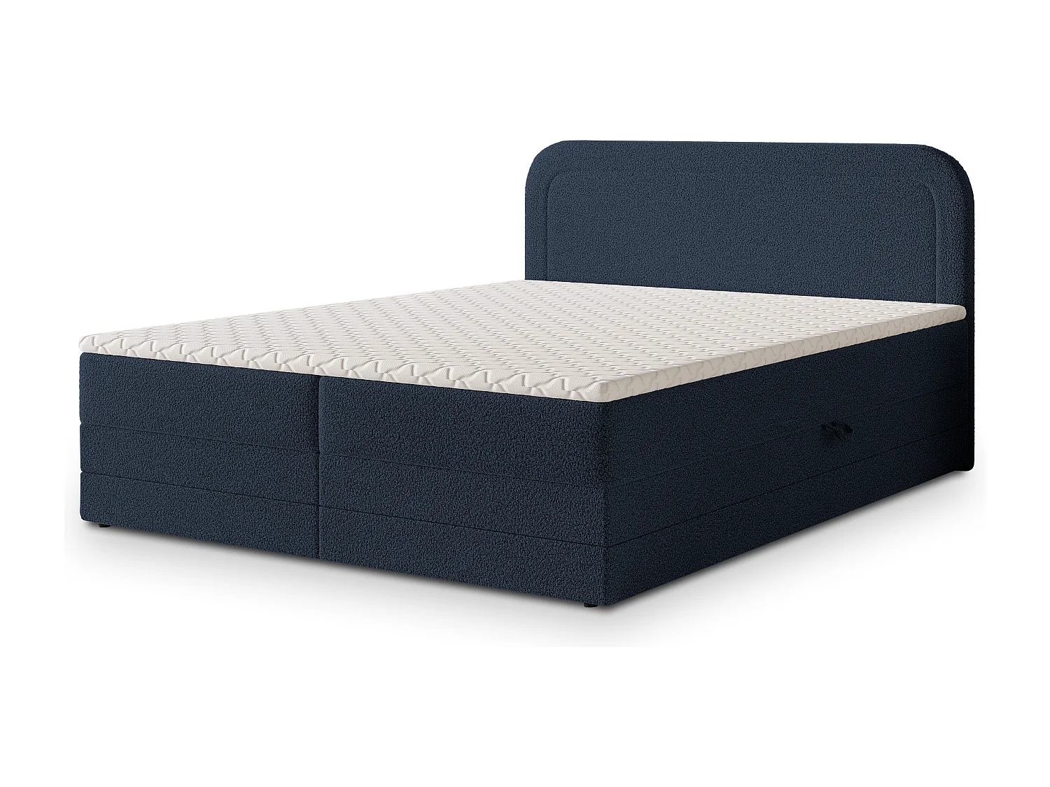 Boxspringbed ARMEL 140x200 cm Set met hoofdbord, bedbodem en matras, Blauw