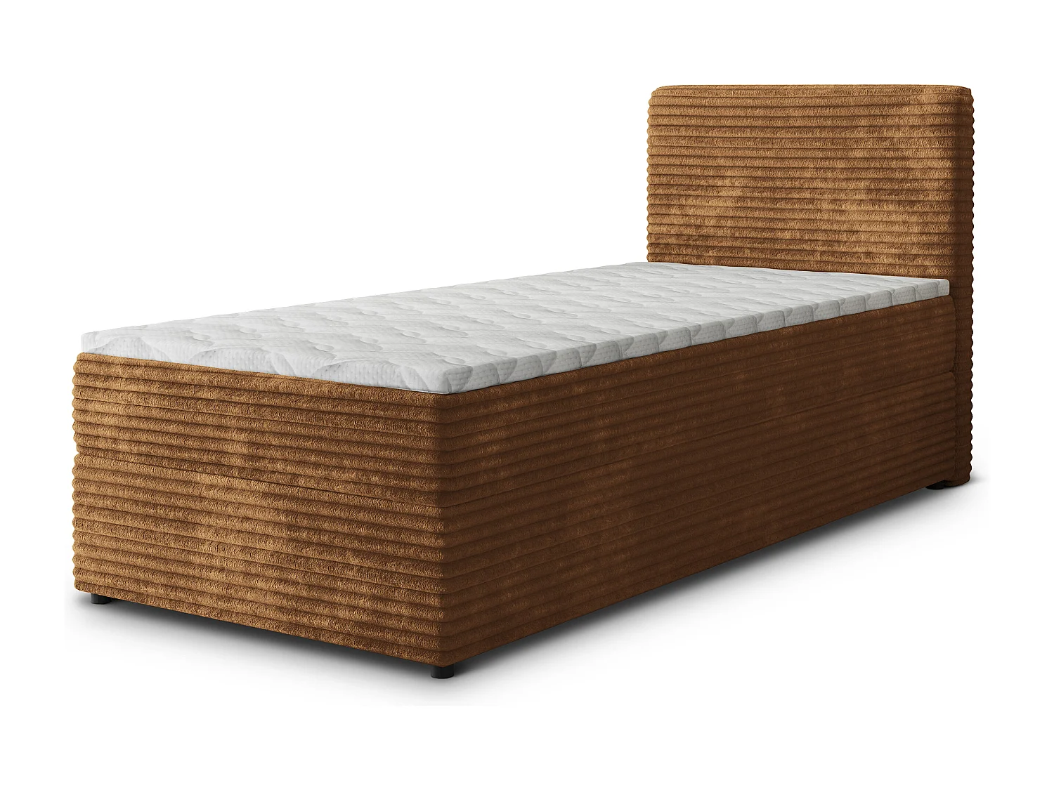 Boxspringbed PISA 80x200 cm Set met hoofdbord, bedbodem en matras, Koperkleurig