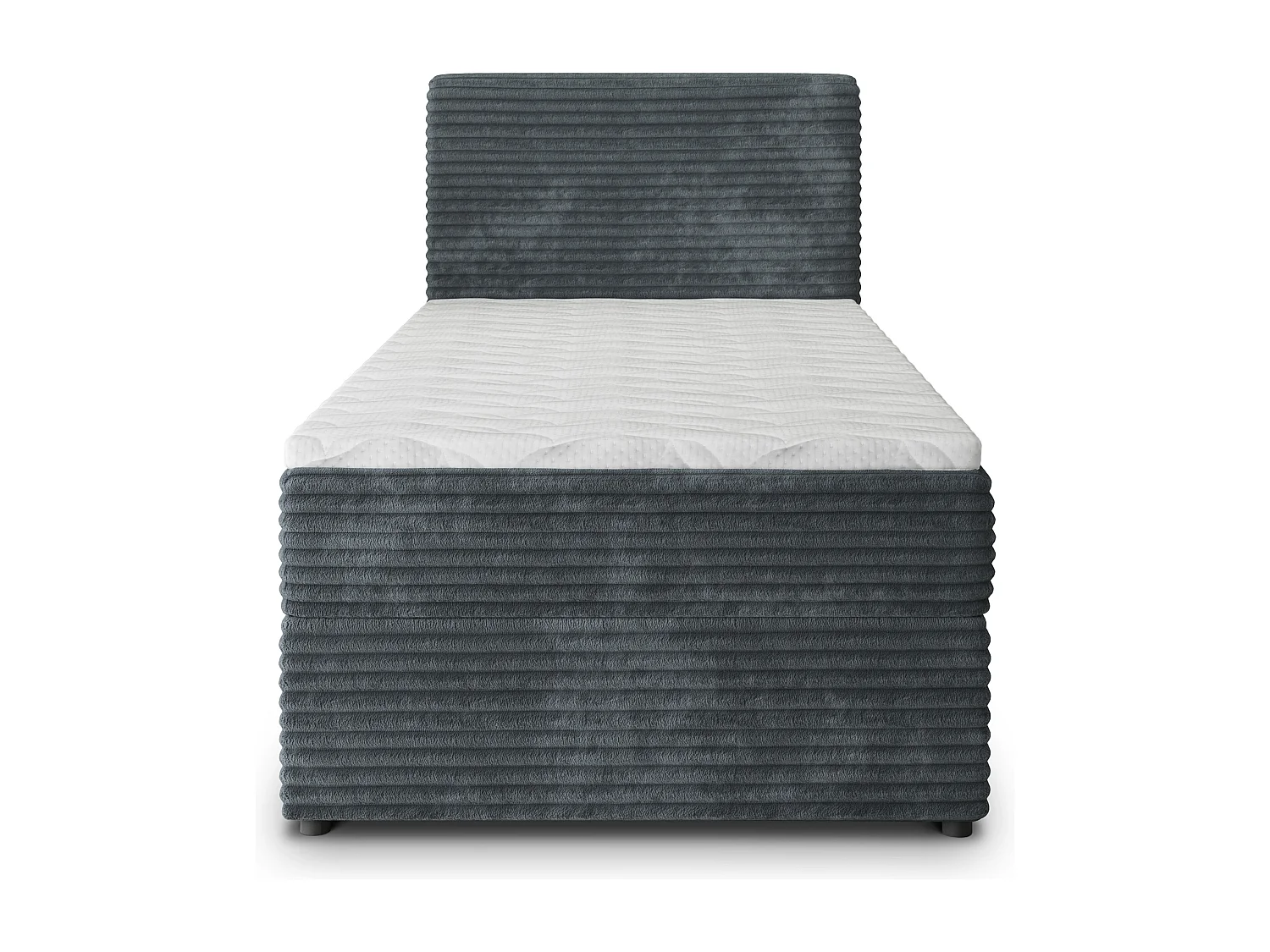 Boxspringbed PISA 100x200 cm Set met hoofdbord, bedbodem en matras, Grijs