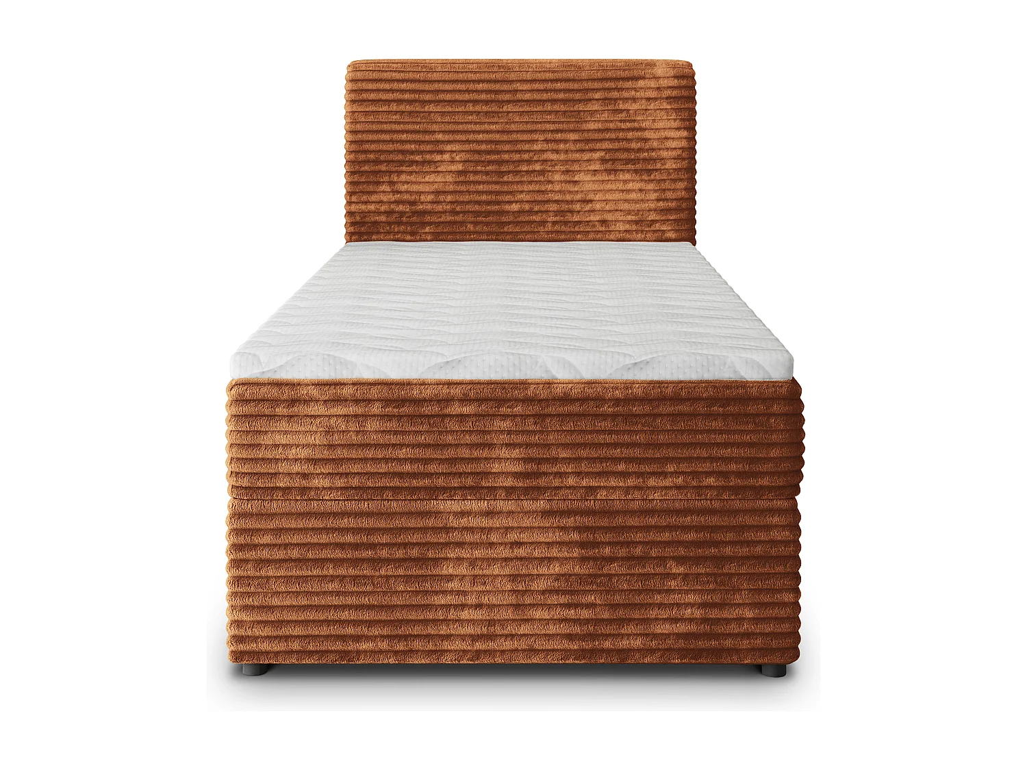 Boxspringbed PISA 100x200 cm Set met hoofdbord, bedbodem en matras, Bruin