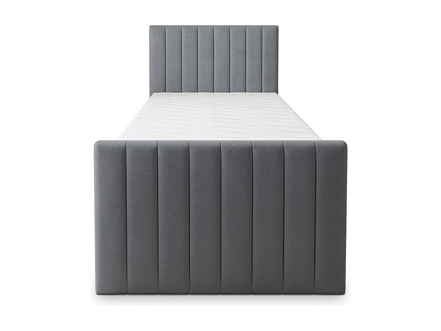 Boxspringbed ARION 80x200 cm Set met hoofdbord, bedbodem en matras, Grijs