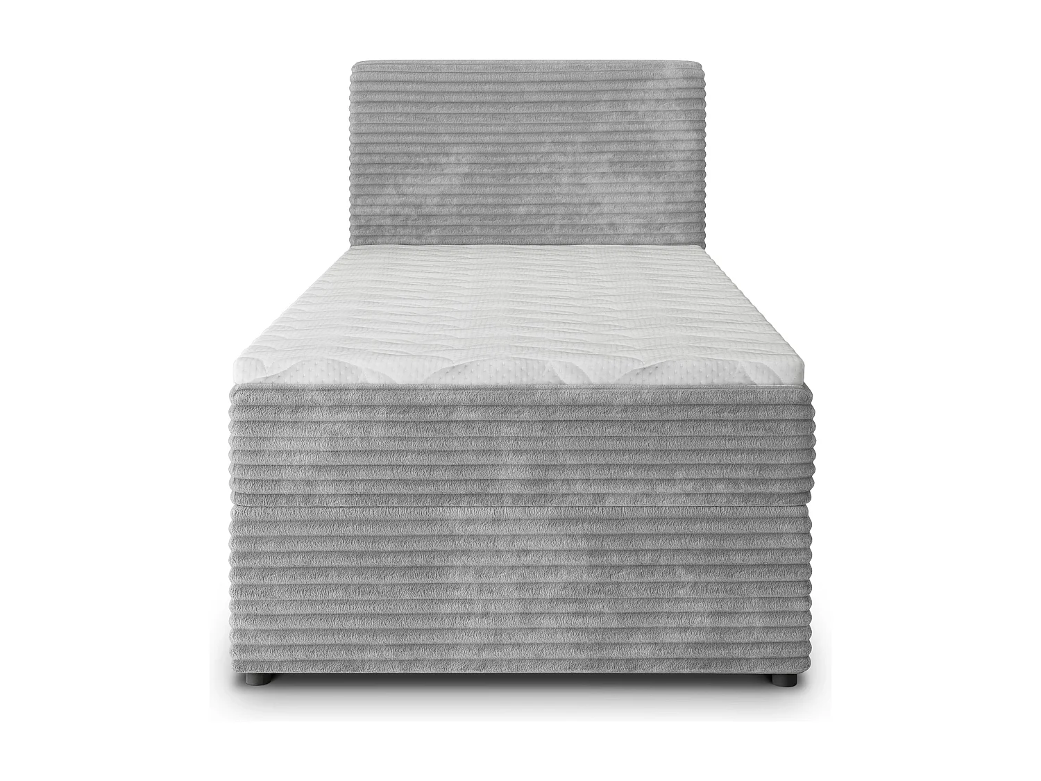 Boxspringbed PISA 80x200 cm Set met hoofdbord, bedbodem en matras, Lichtgrijs