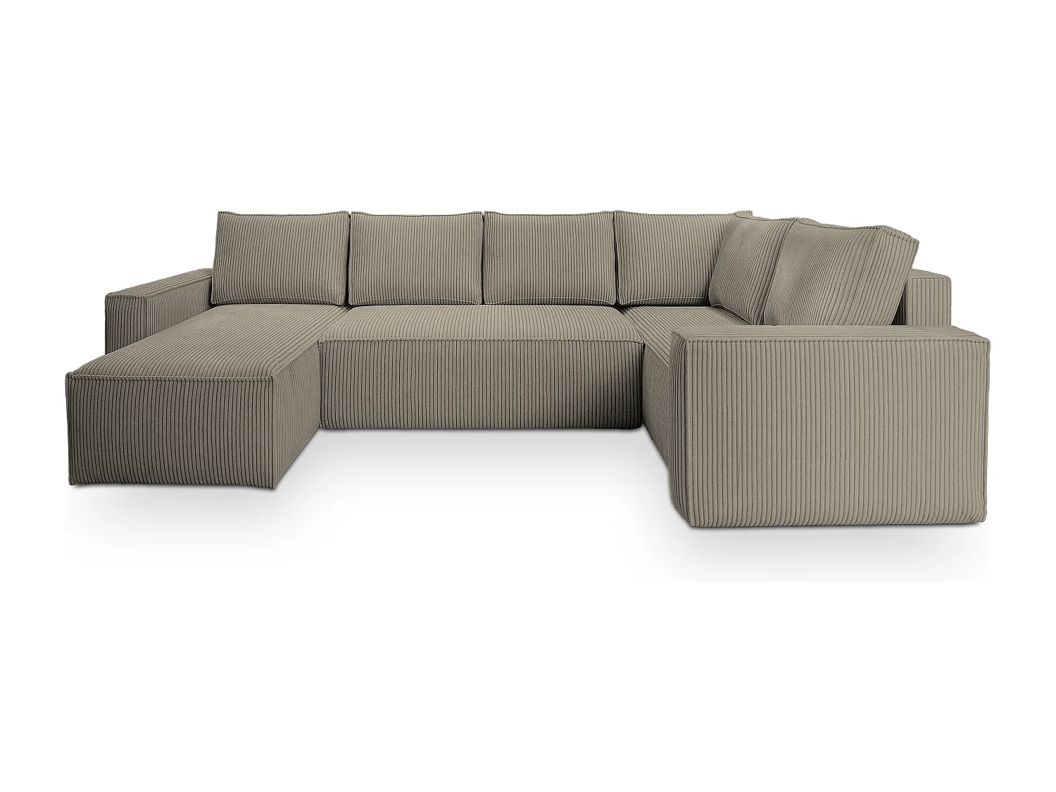 Hoekbank NORENA van fluweel met slaapfunctie Beige