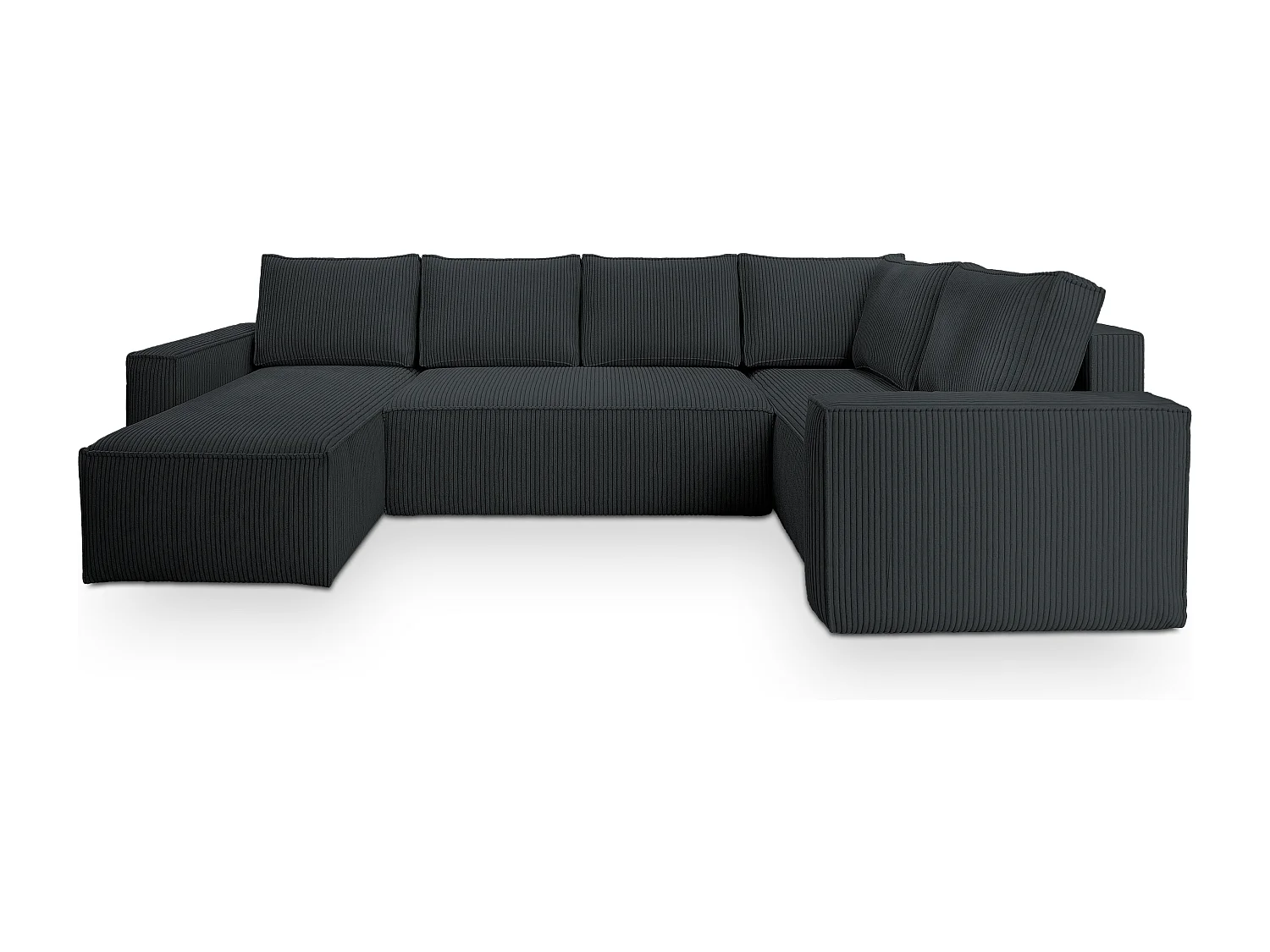 Canapé d'angle NORENA en velours avec fonction couchage Gris