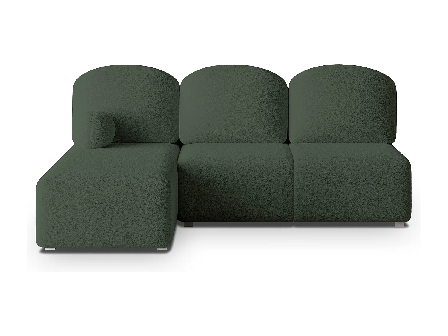 Canapé d'angle TRAMA en velours avec fonction couchage Vert
