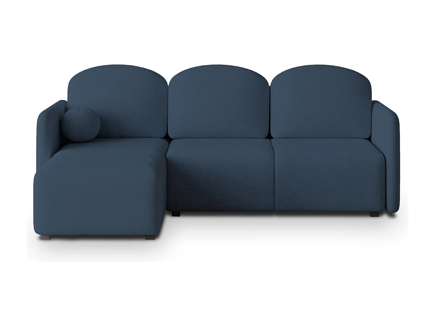 Hoekbank SUVINO van fluweel met slaapfunctie Blau