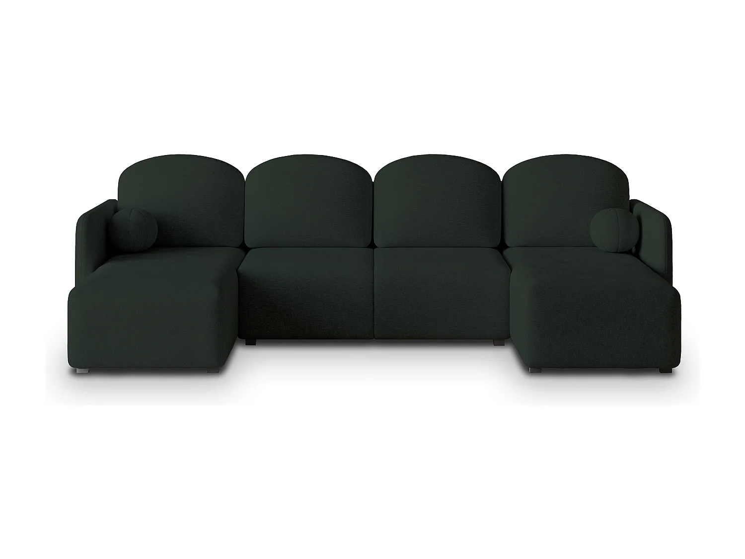 Canapé d'angle NUBERO en velours avec fonction couchage Vert