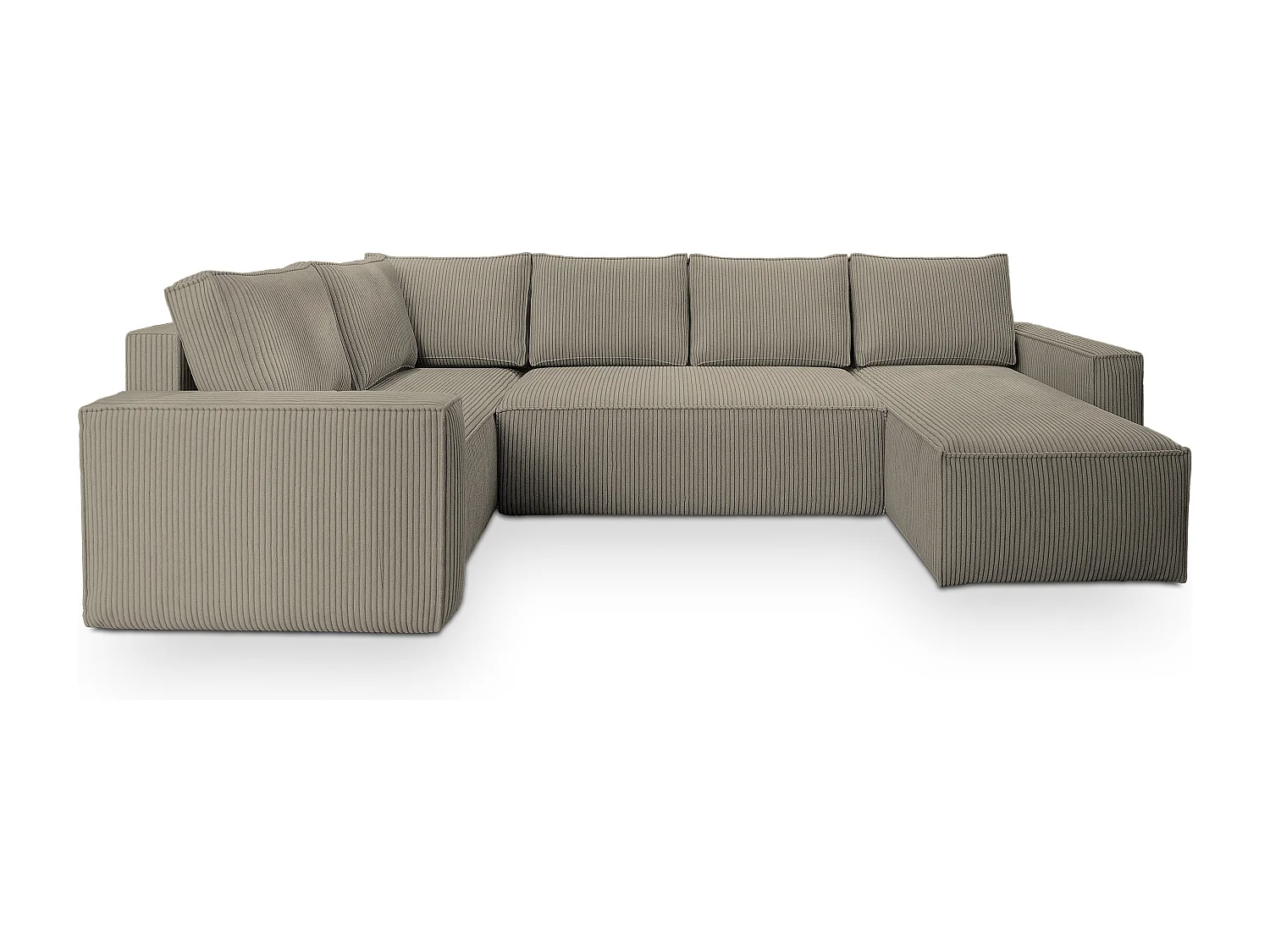 Hoekbank NORENA van fluweel met slaapfunctie Beige
