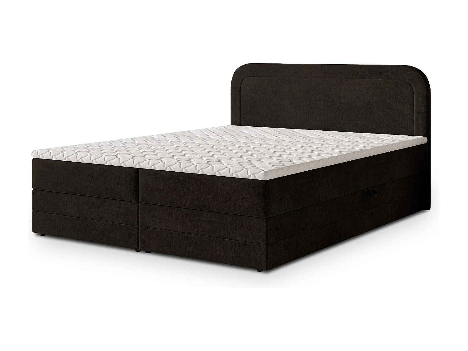 Boxspringbed ARMEL 140x200 cm Set met hoofdbord, bedbodem en matras, Bruin