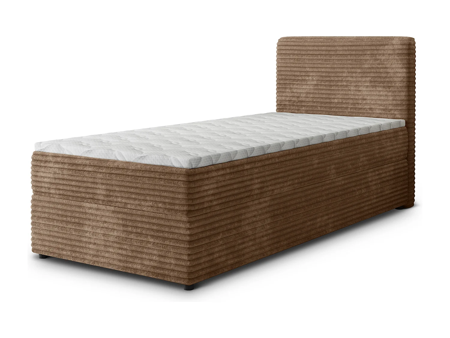 Boxspringbed PISA 80x200 cm Set met hoofdbord, bedbodem en matras, Beige