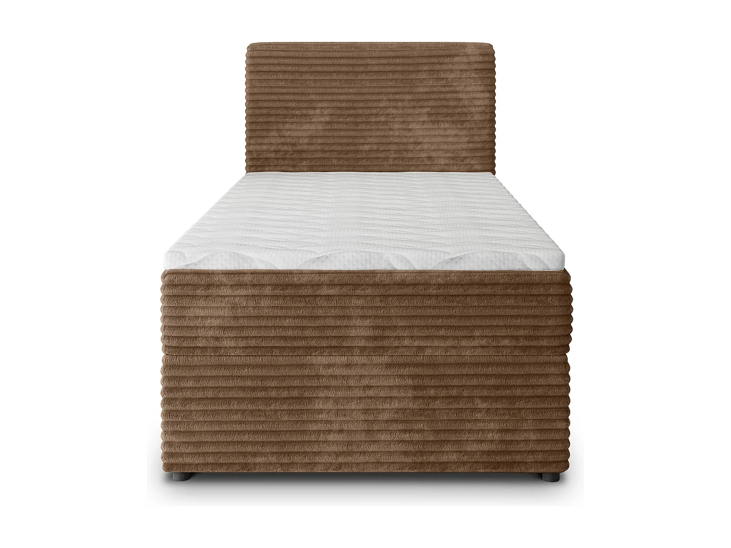 Boxspringbed PISA 80x200 cm Set met hoofdbord, bedbodem en matras, Beige
