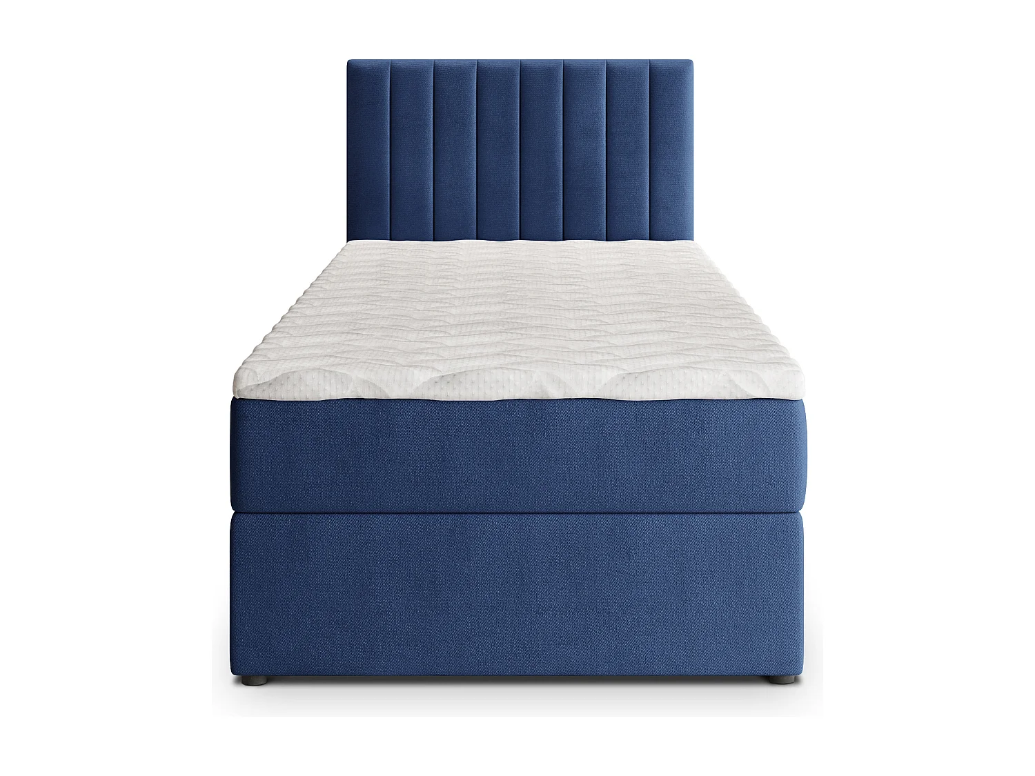 Boxspringbed BRESEL 80x200 cm Set met hoofdbord, bedbodem en matras, Blauw