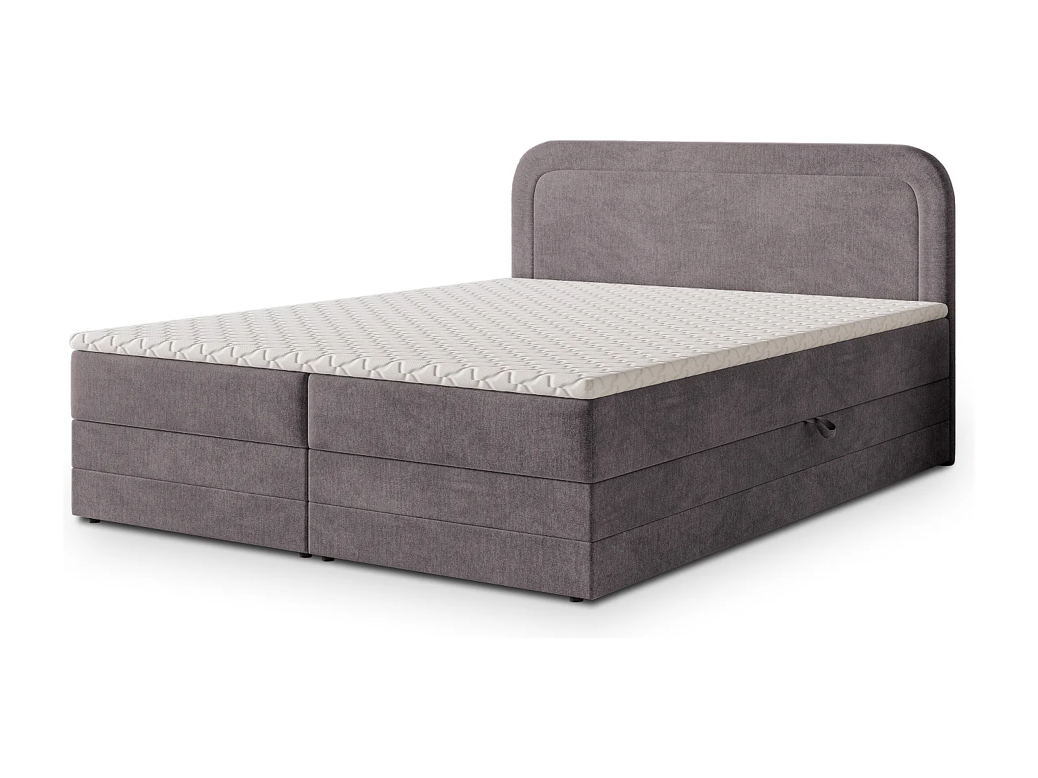 Boxspringbed ARMEL 180x200 cm Set met hoofdbord, bedbodem en matras, Paars