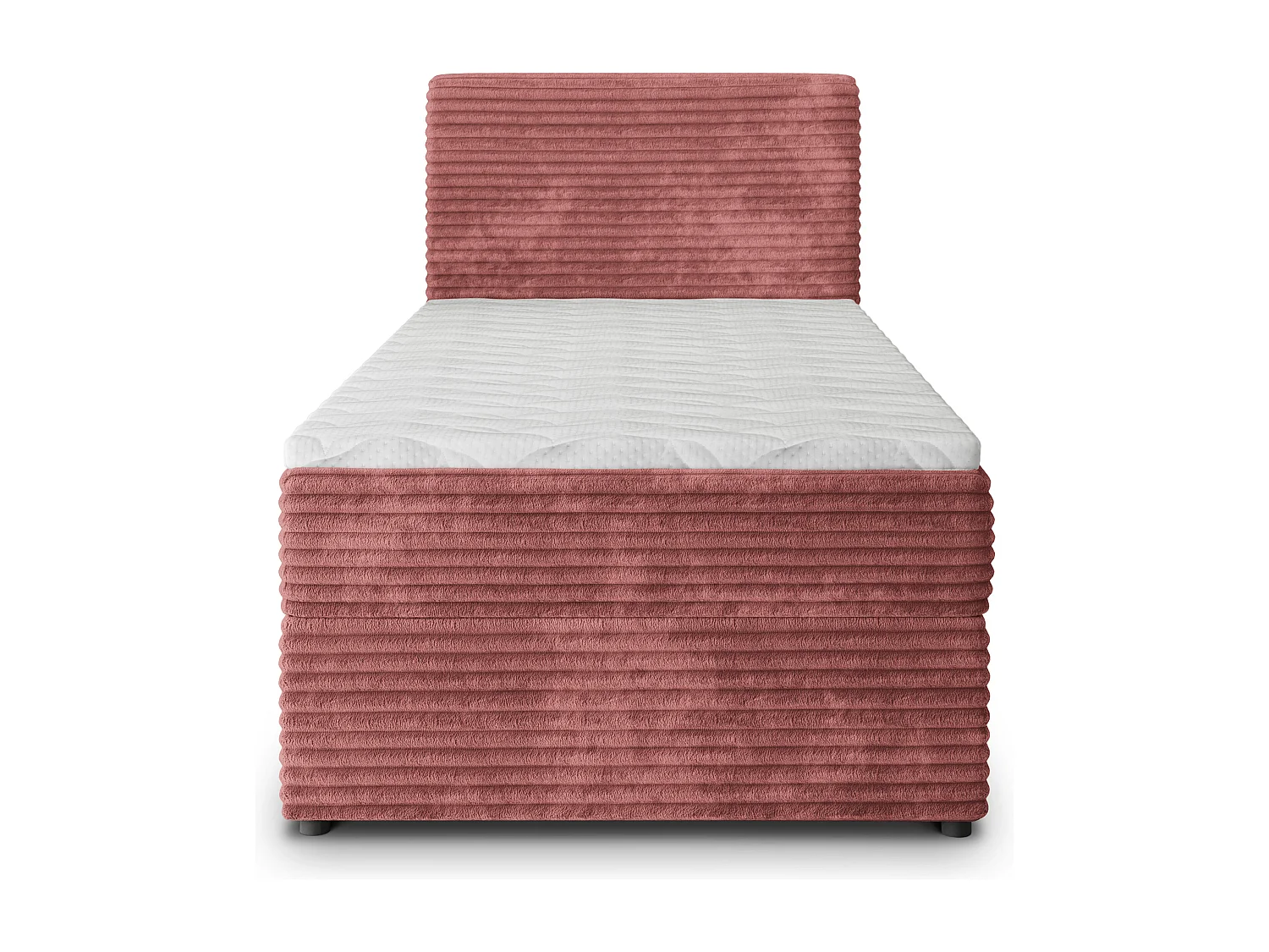 Boxspringbed PISA 90x200 cm Set met hoofdbord, bedbodem en matras, Poederroze