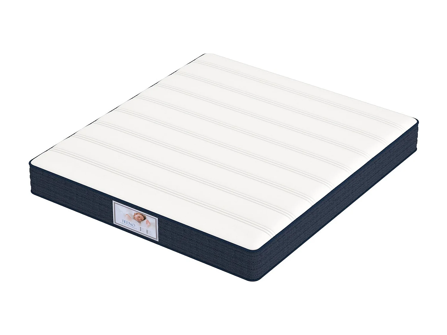 Springveren matras 140 x 190 cm - dikte 22 cm, wit