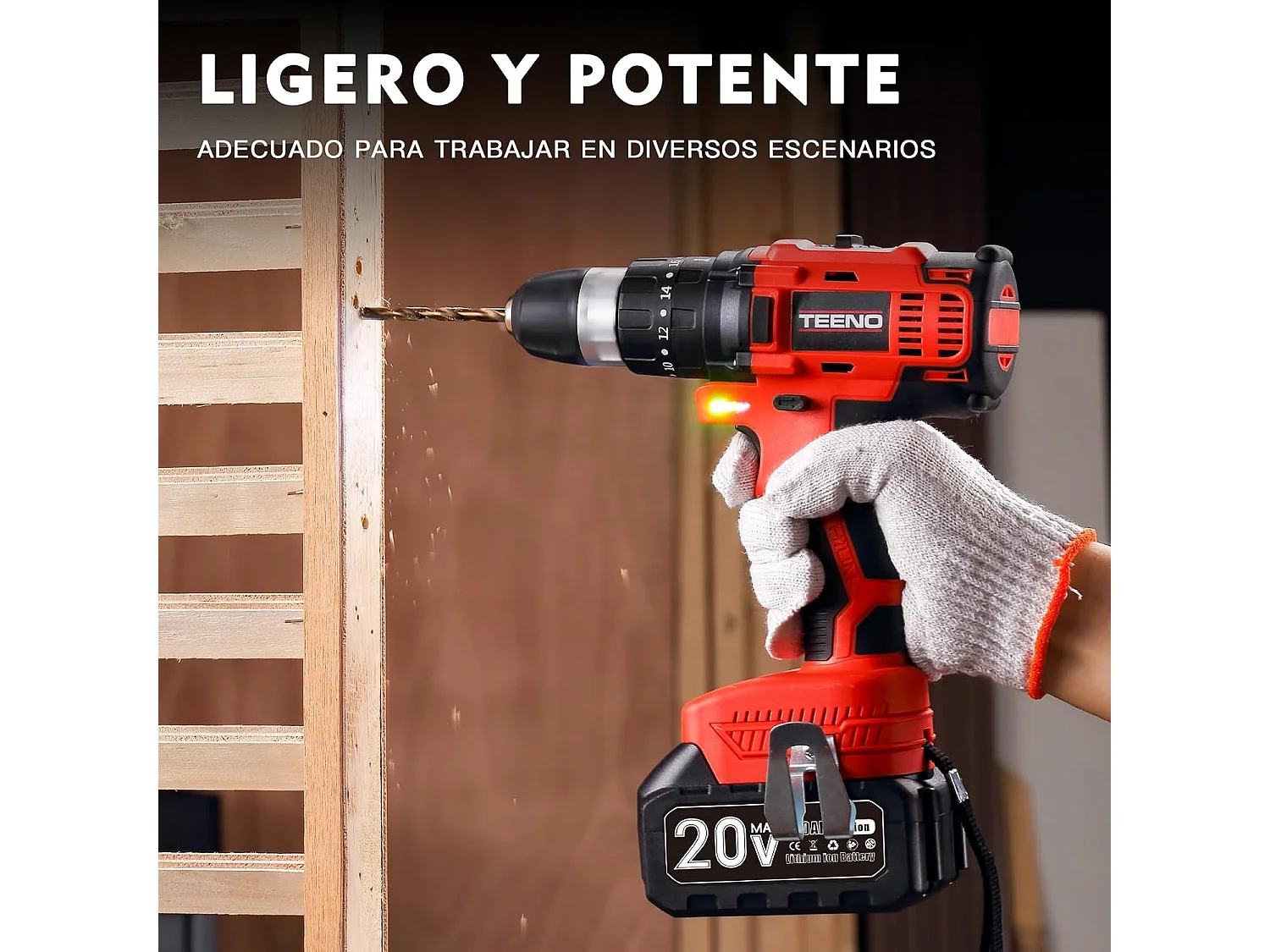 Ensemble d'outils 3 pièces 20 V (meuleuse d'angle lithium-ion + perceuse sans mandrin + perceuse à
