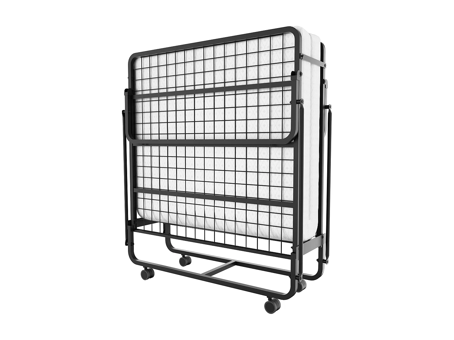 Opvouwbaar bed voor 1 persoon 90x190 cm met schuimmatras van 10 cm, draagvermogen 300 kg