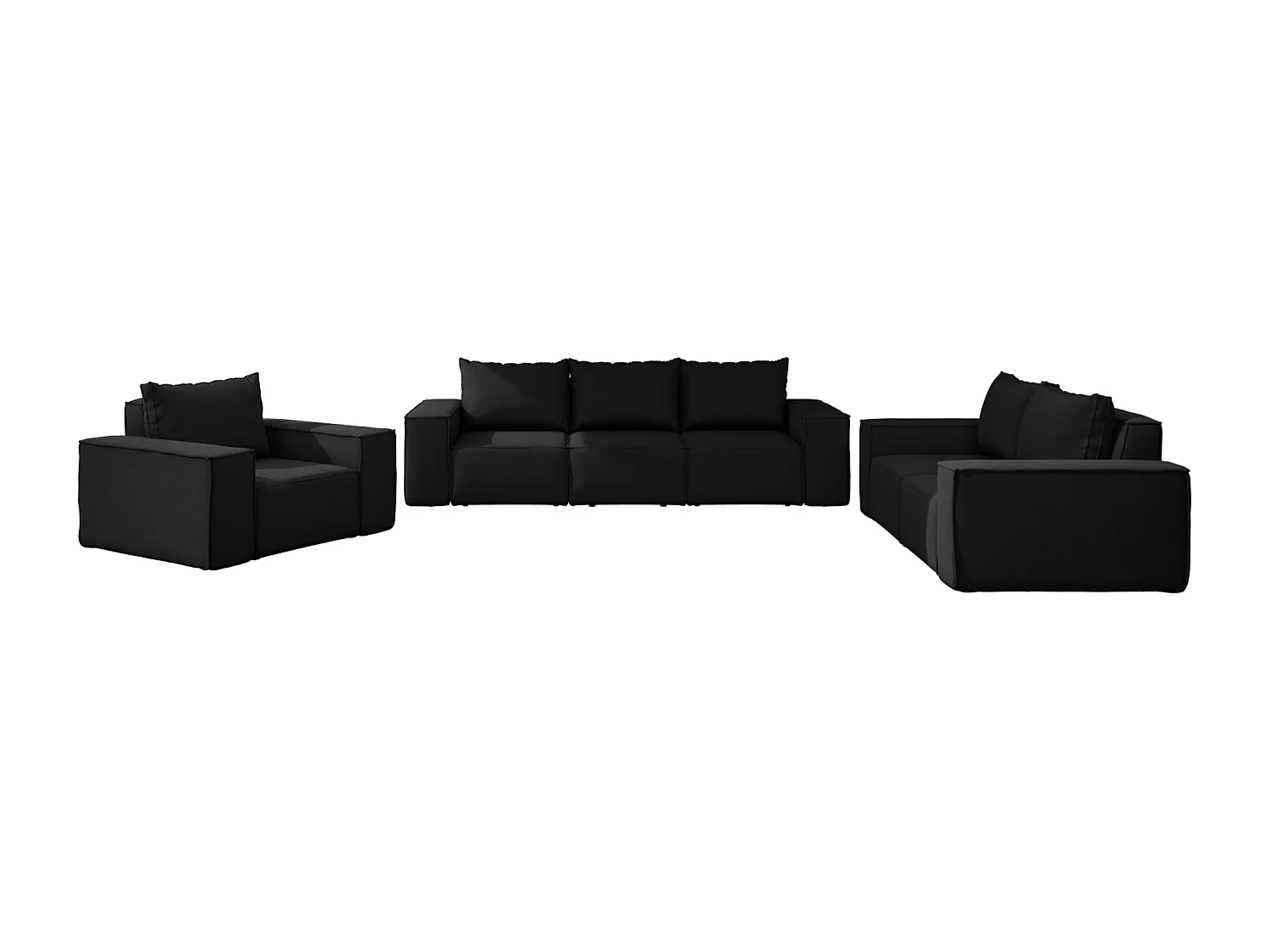 Tuinset Garden, 3+2+1, zwart (01)