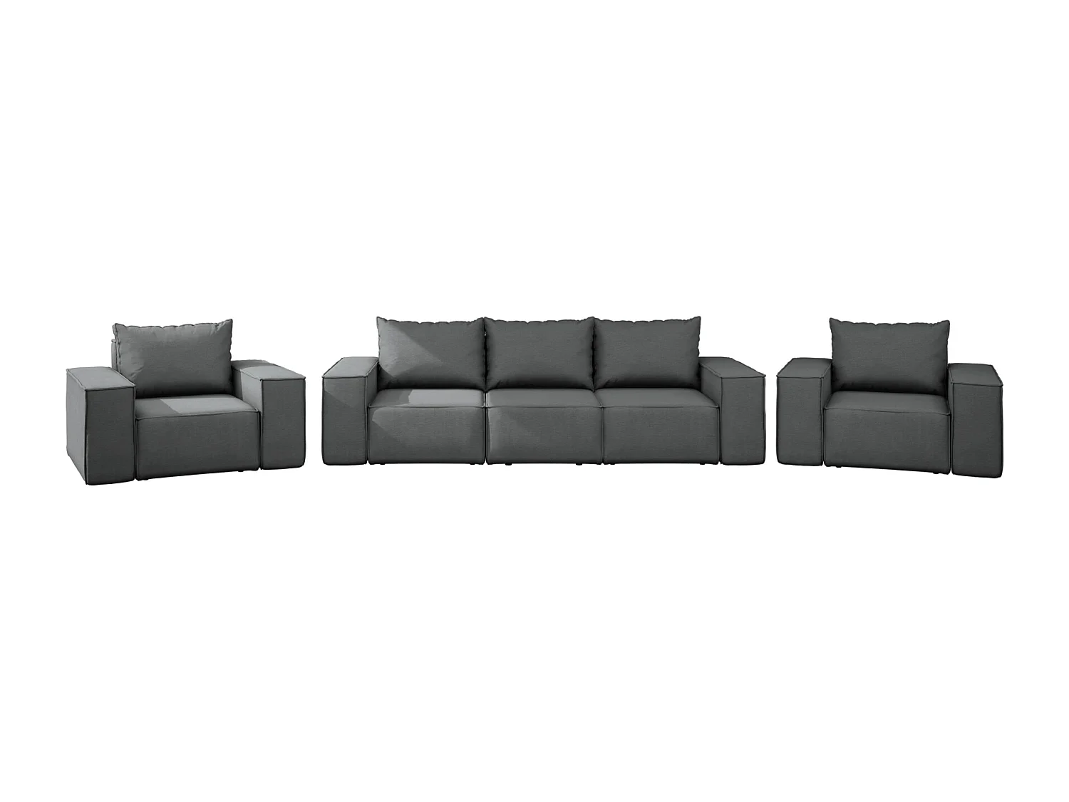 Ensemble de jardin Garden, 3+1+1, gris (23)