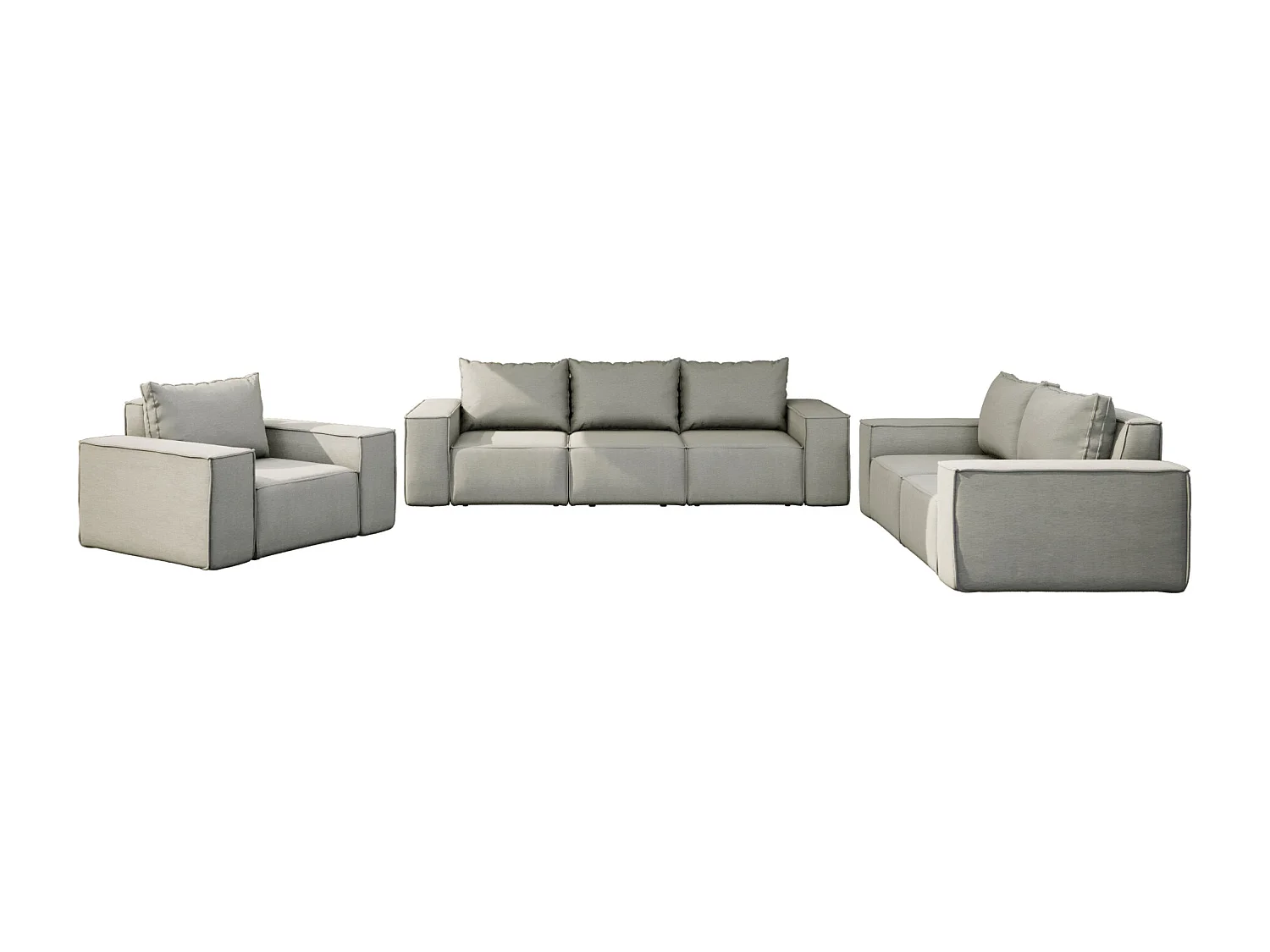 Ensemble de jardin Garden, 3+2+1, gris clair (03)