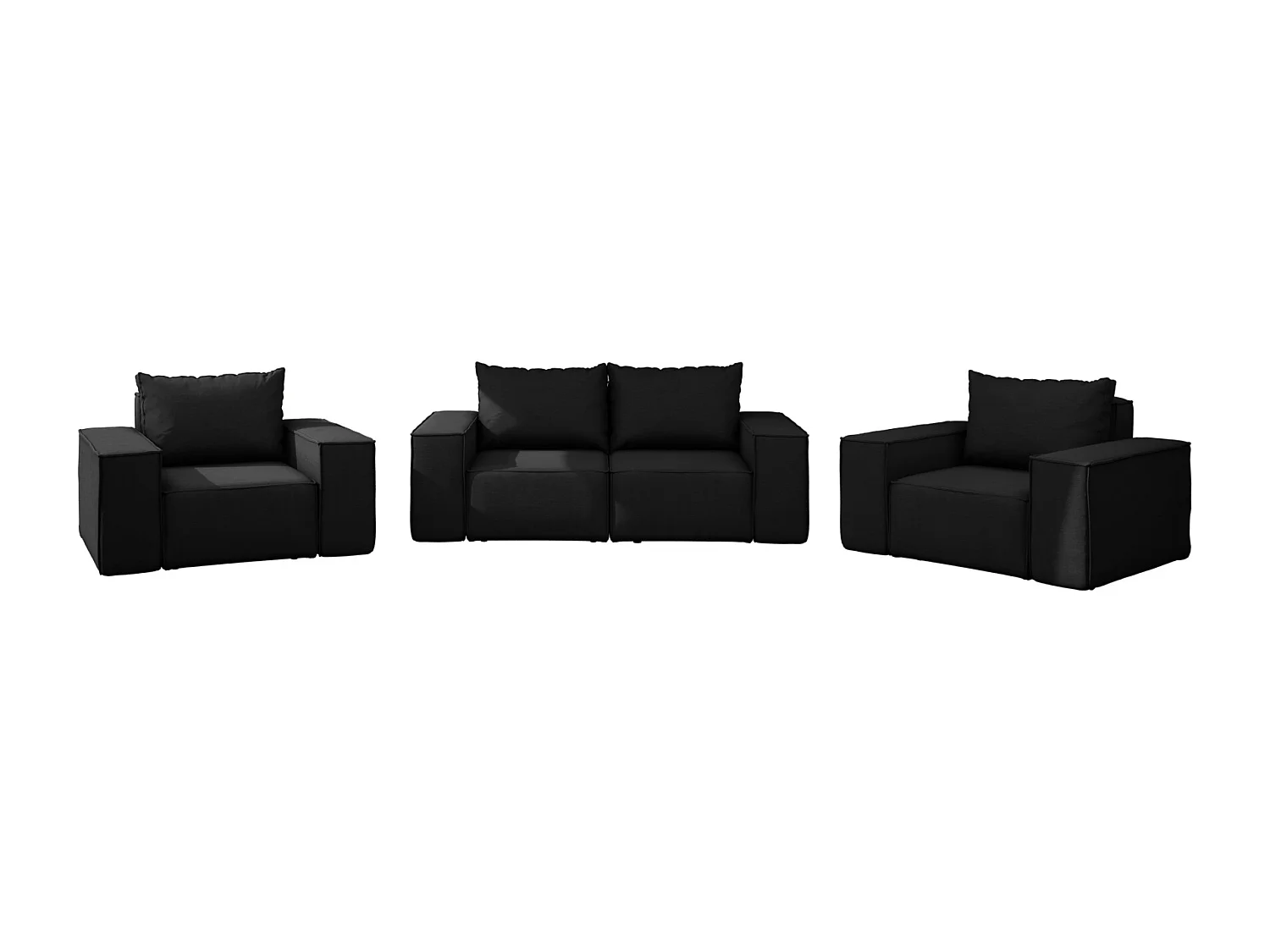 Tuinset Garden, 2+1+1, zwart (01)