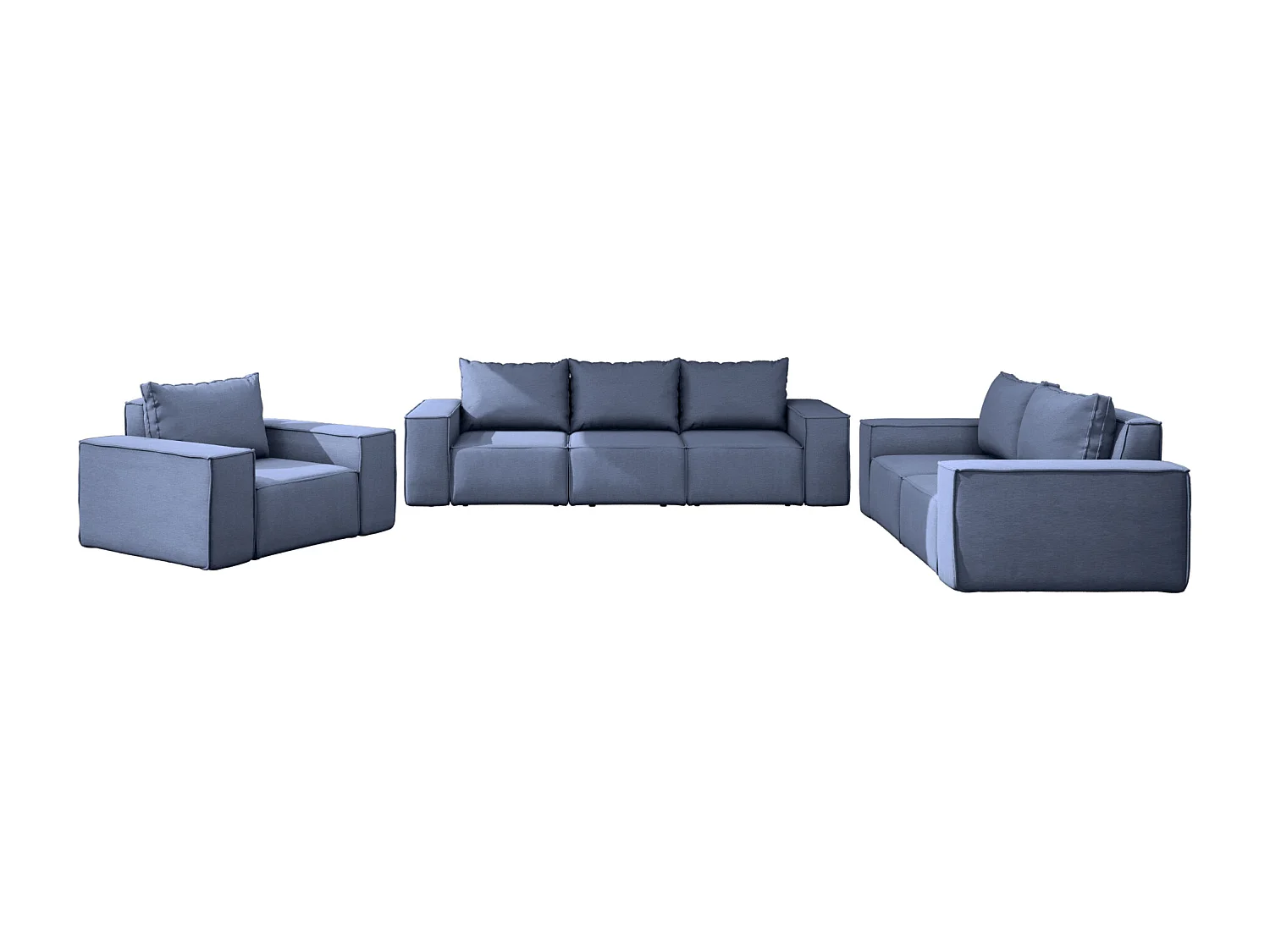 Ensemble de jardin Garden, 3+2+1, bleu foncé (06)