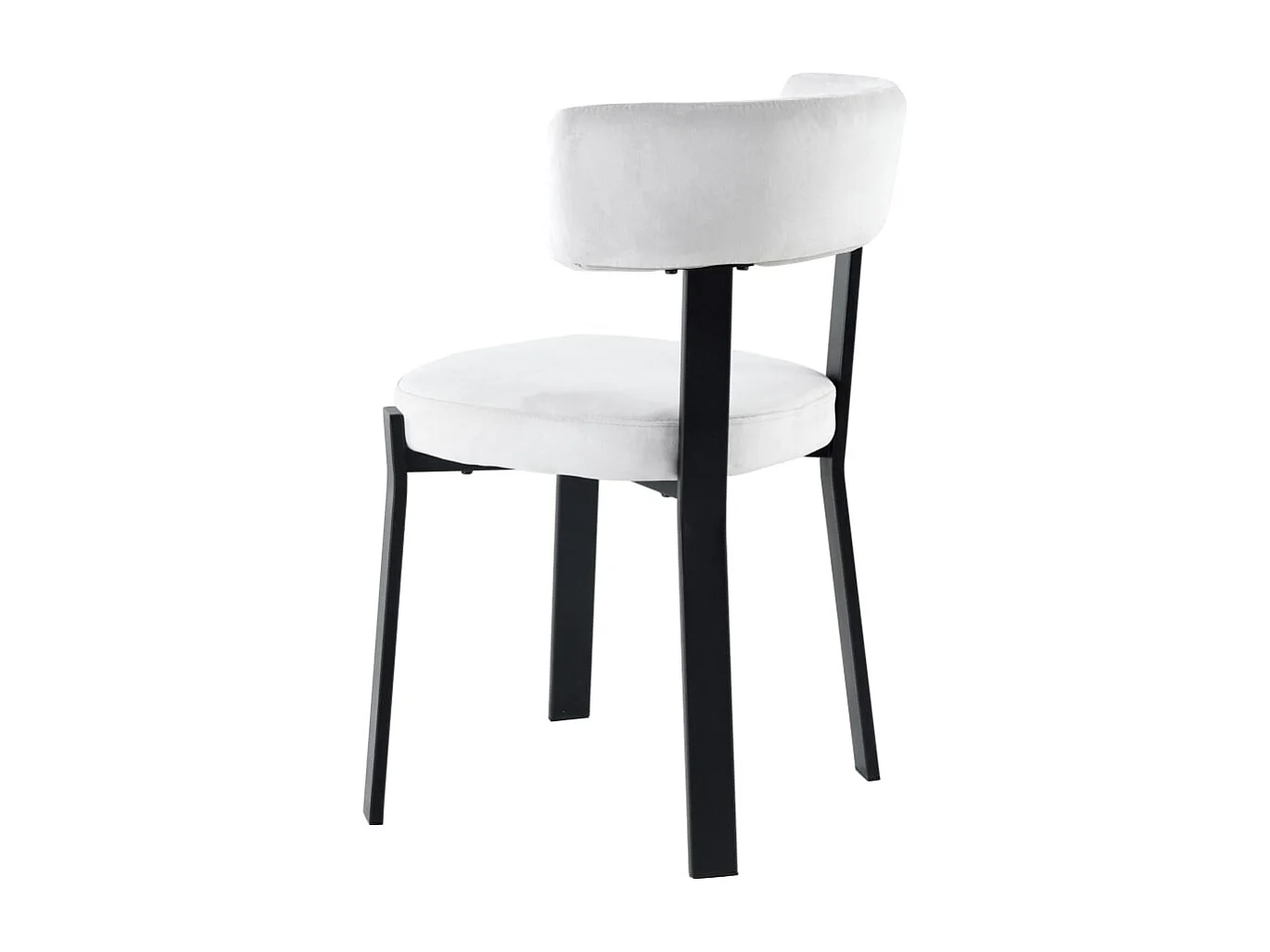 Lot de 4 chaises de salle à manger velours beige pieds métal noir NORDIK