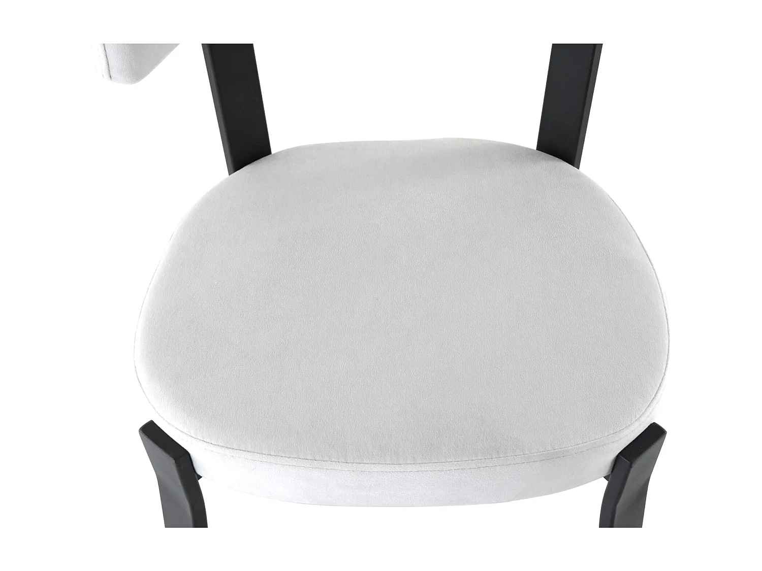 Lot de 4 chaises de salle à manger velours beige pieds métal noir NORDIK