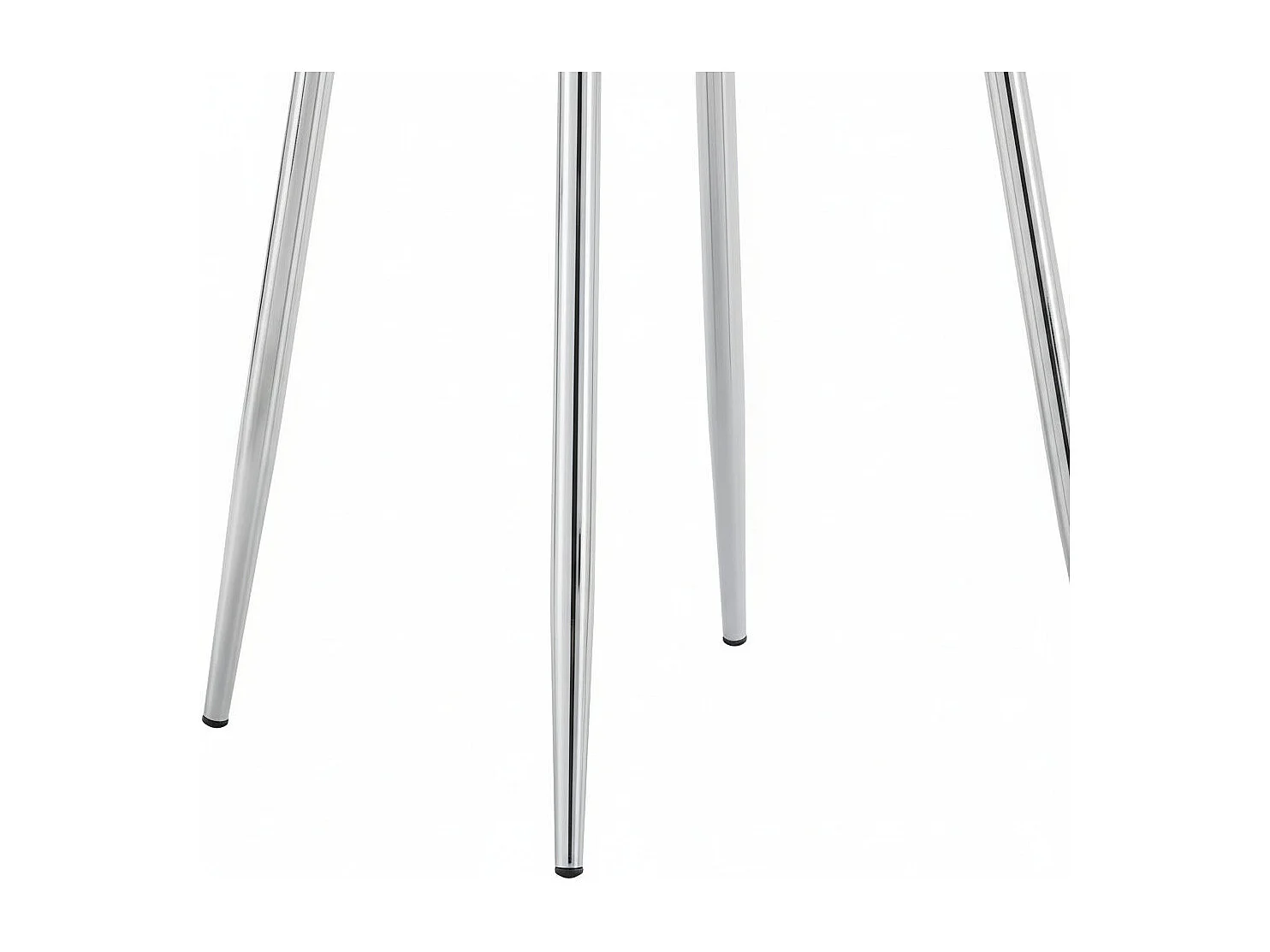 Lot de 4 Chaises Scandinaves Tissu Doudou Pieds Chrome 43,5x40x87cm