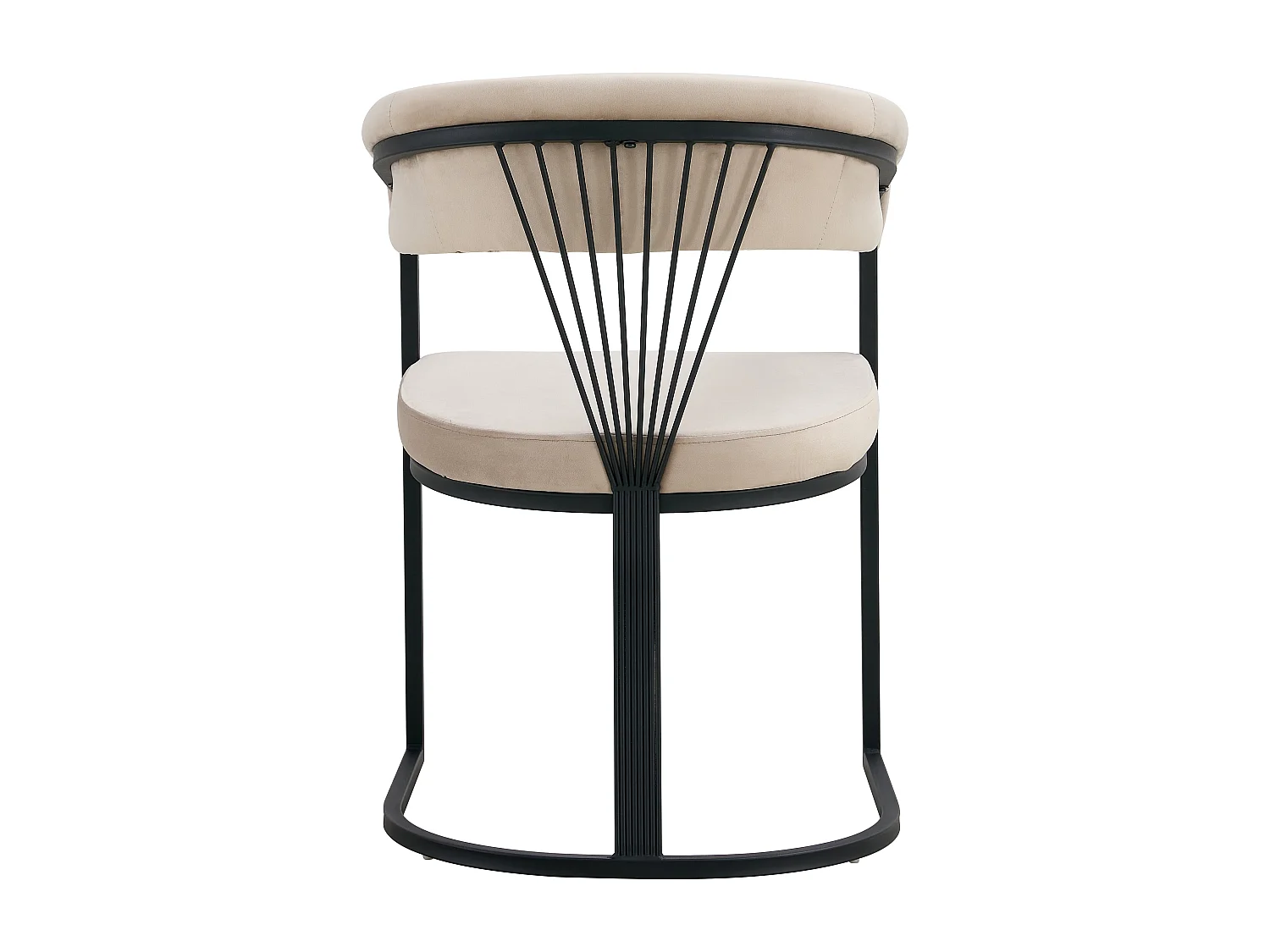 Lot de 2 Chaises avec Accoudoirs BRITTANY – Métal Noir & Velours – 58x55x83 cm