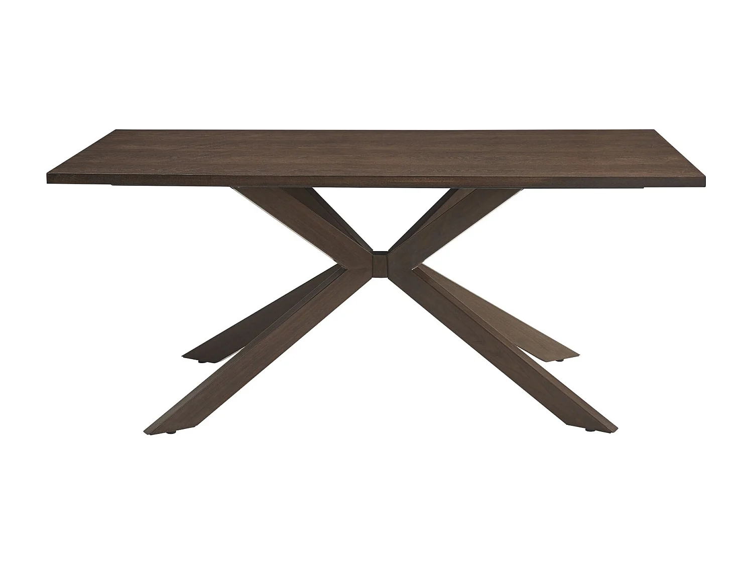 Table à manger rectangulaire effet noyer 6 à 8 personnes 180x90 cm XAVIER
