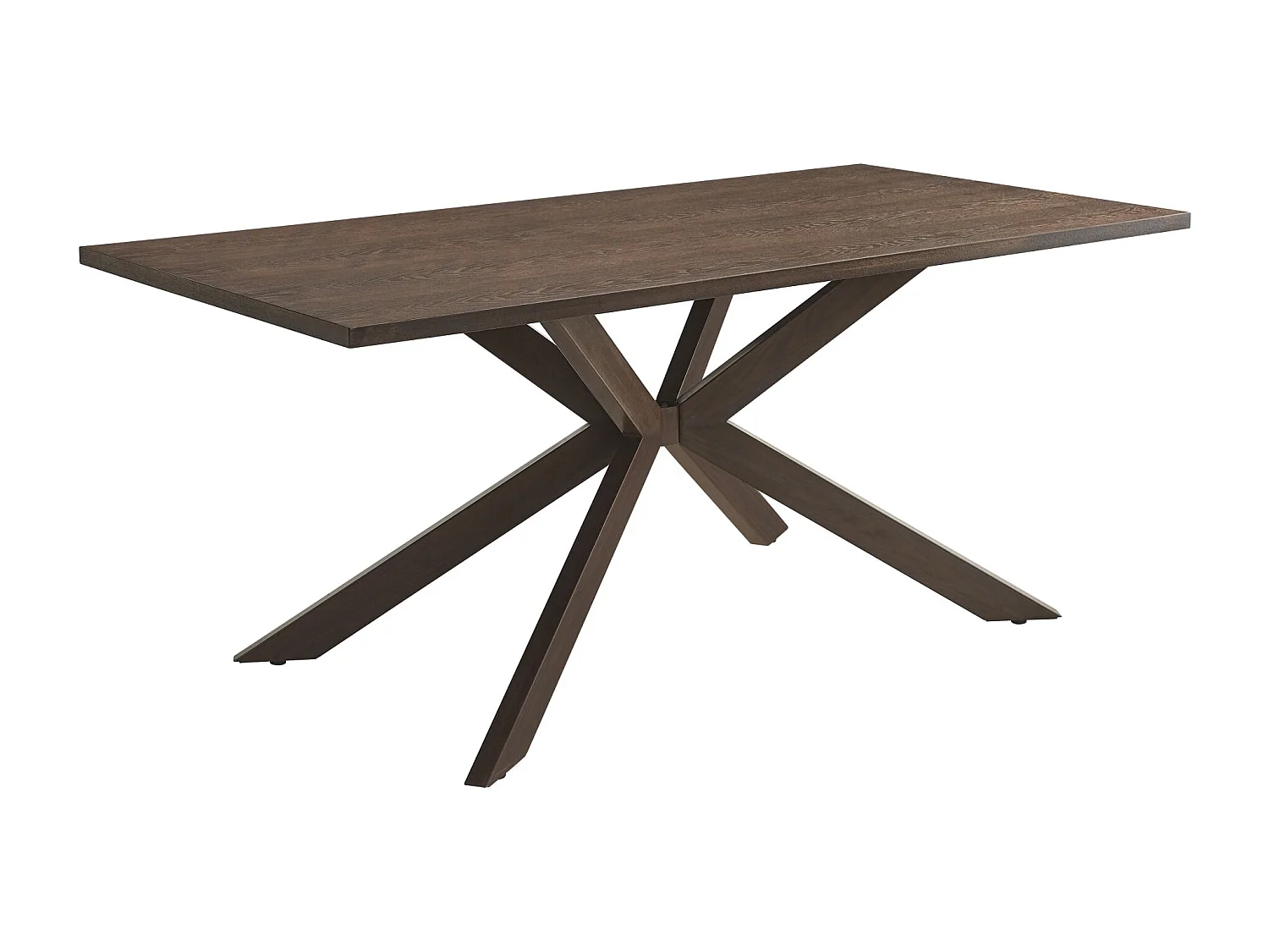 Table à manger rectangulaire effet noyer 6 à 8 personnes 180x90 cm XAVIER