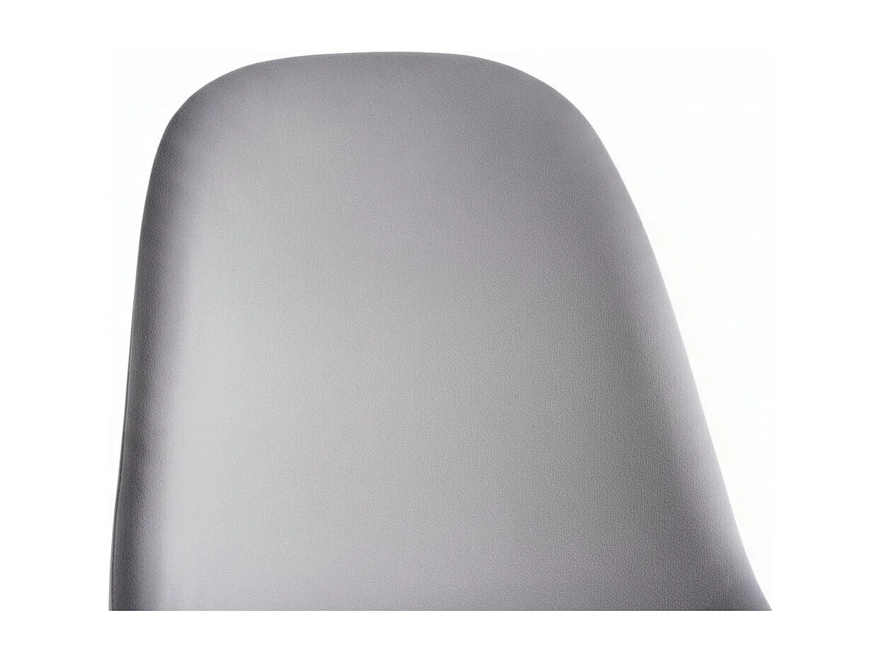 Lot de 4 Chaises Scandinaves Velours Gris Pieds Chrome 43,5x40x87cm