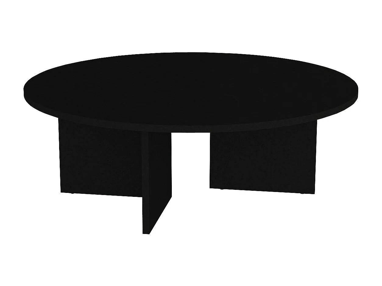Table basse ronde - Noir - TOPANIA