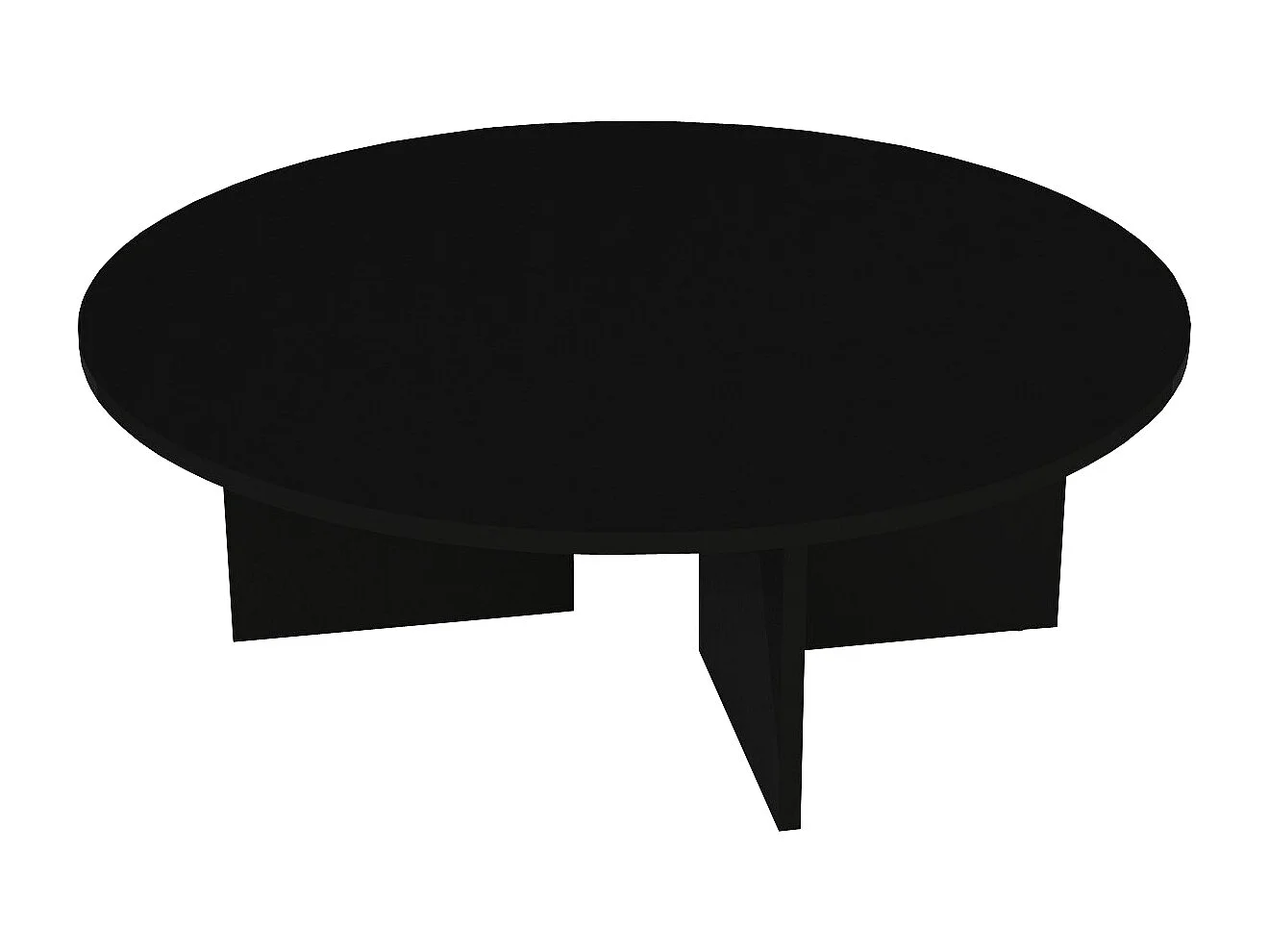 Table basse ronde - Noir - TOPANIA