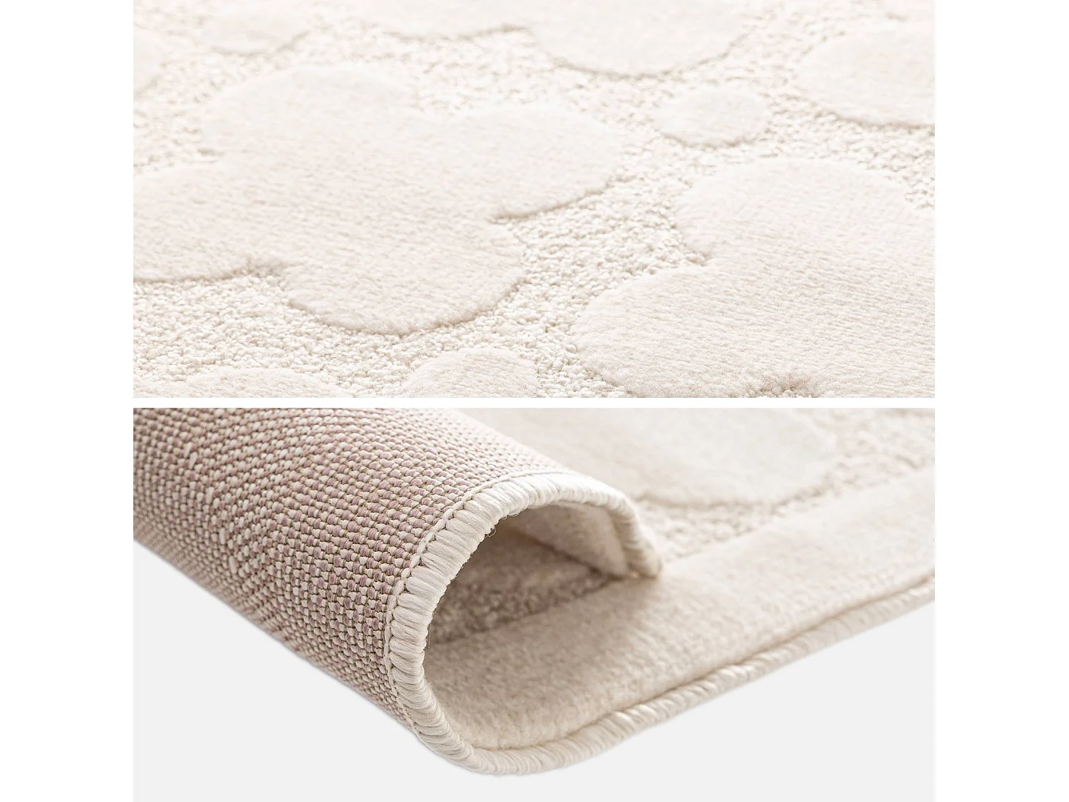 Tapis intérieur motif graphique crème 200x290cm - Lili