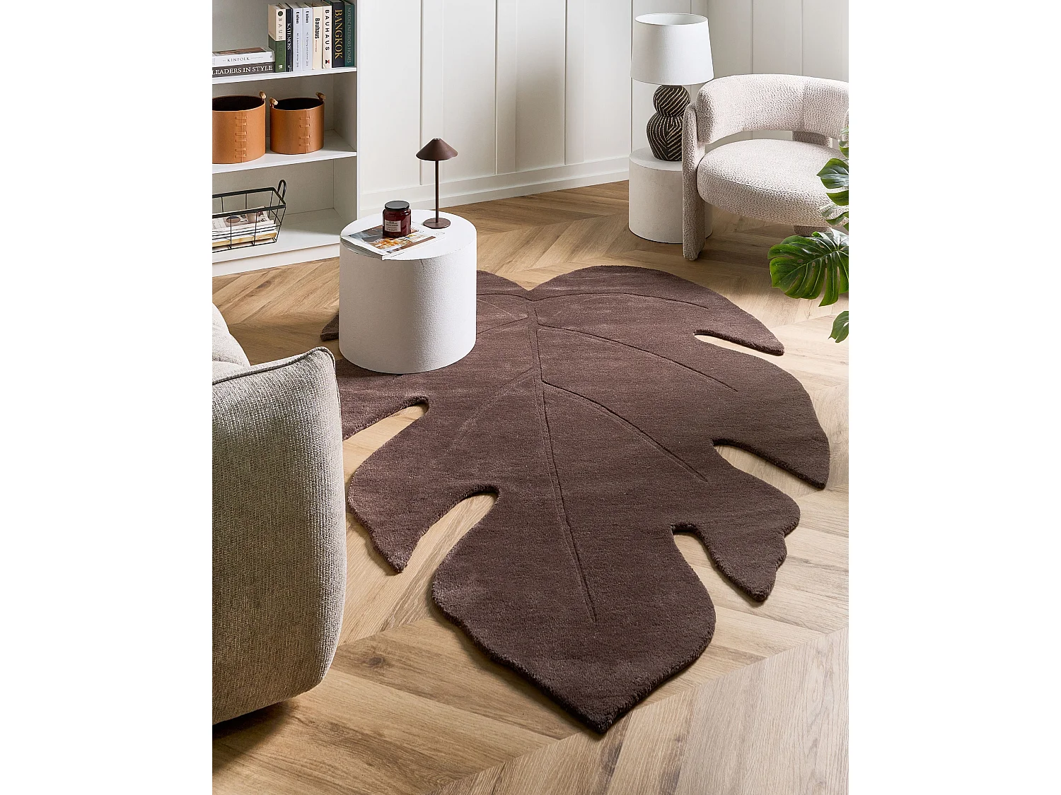 Tapis NAINITAL Marron foncé 160 x 230 cm Laine