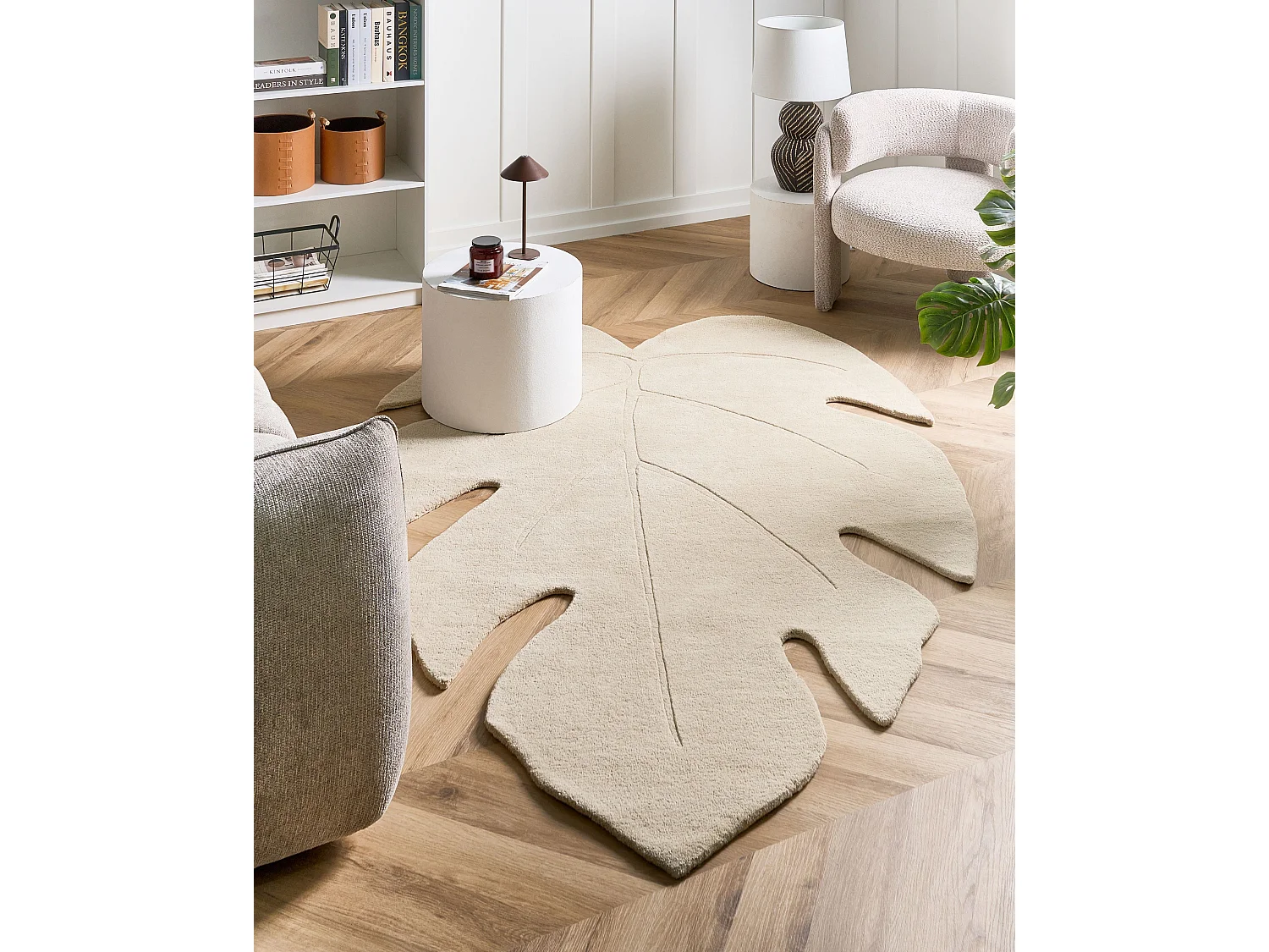 Tapis NAINITAL Blanc cassé 160 x 230 cm Laine