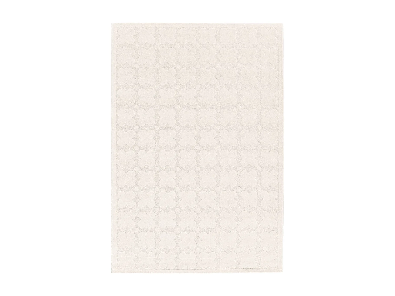 Tapis intérieur motif graphique crème 80x150cm - Lili