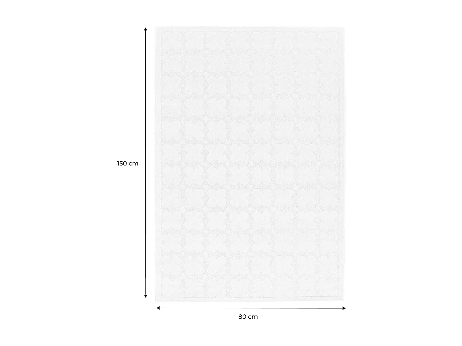 Tapis intérieur motif graphique crème 80x150cm - Lili