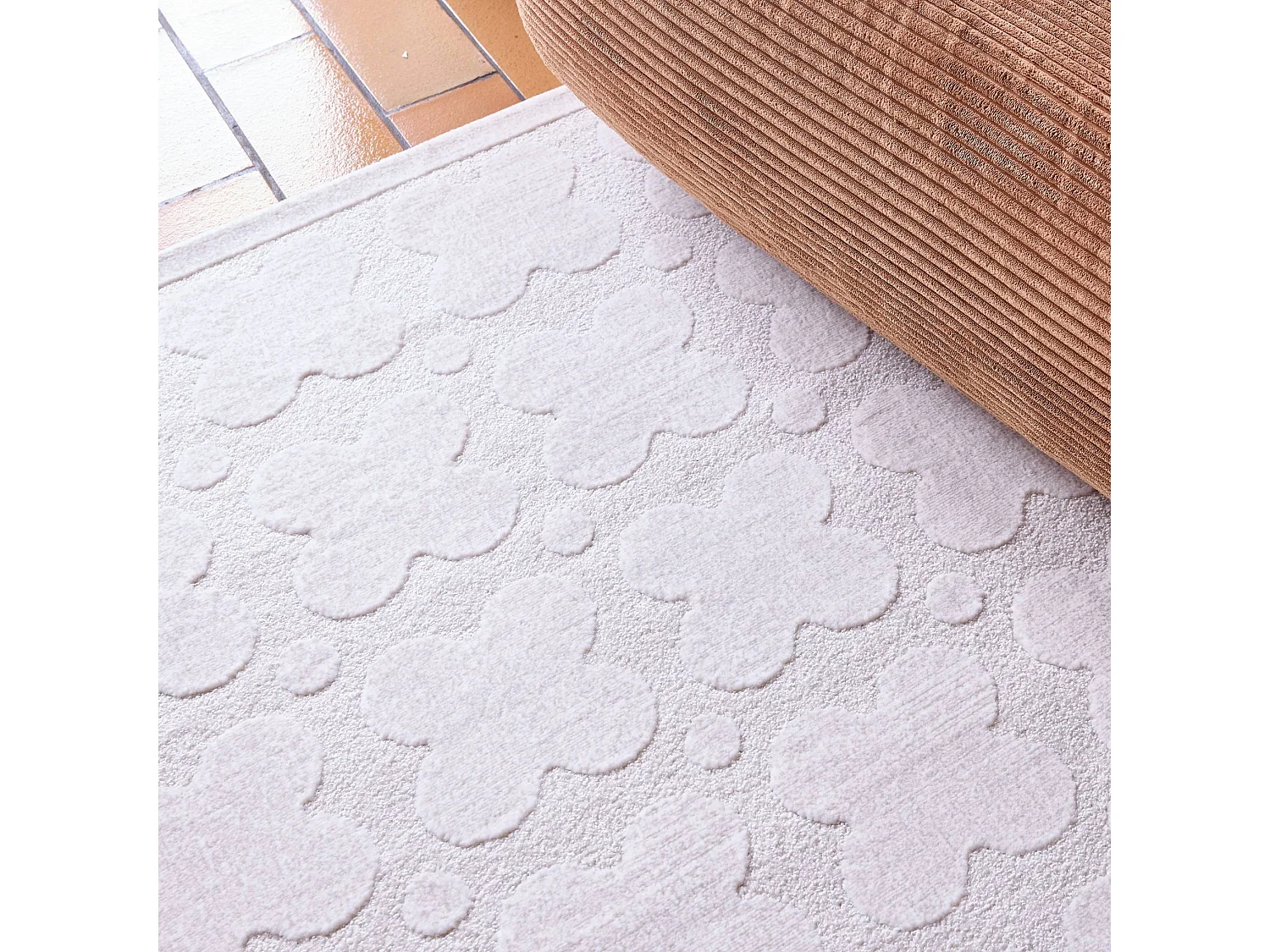 Tapis intérieur motif graphique crème 120x170cm - Lili