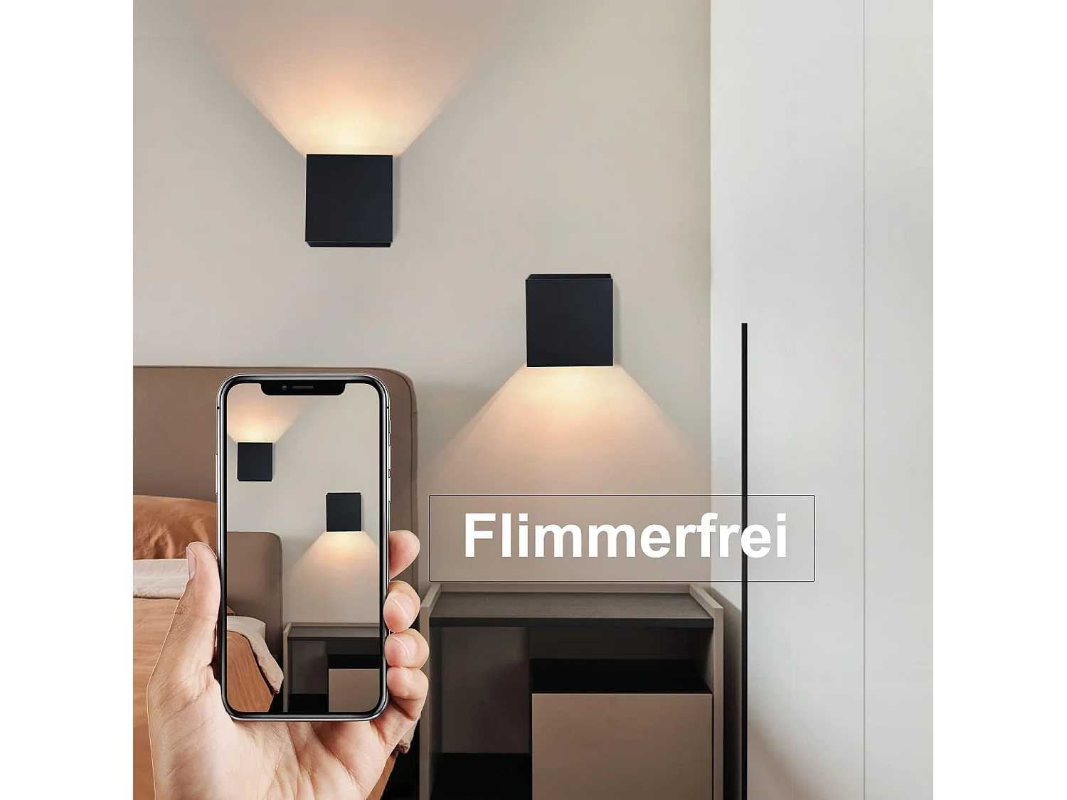 ZMH Applique Extérieure/Intérieure Pack de 4 Noir 3000K Blanc Chaud G9 Angle Réglable Up Down IP65 Pour Façade Jardin