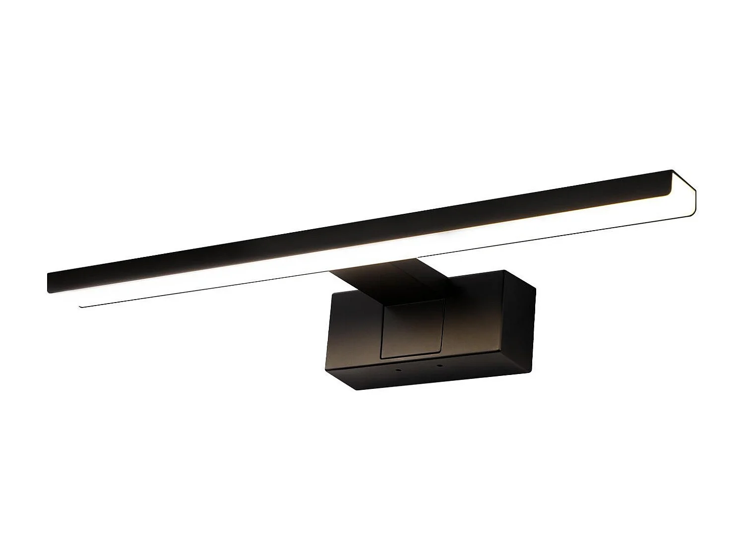 ZMH Lampe miroir LED salle de bain noire 30CM IP44 blanc neutre Applique murale pour cave