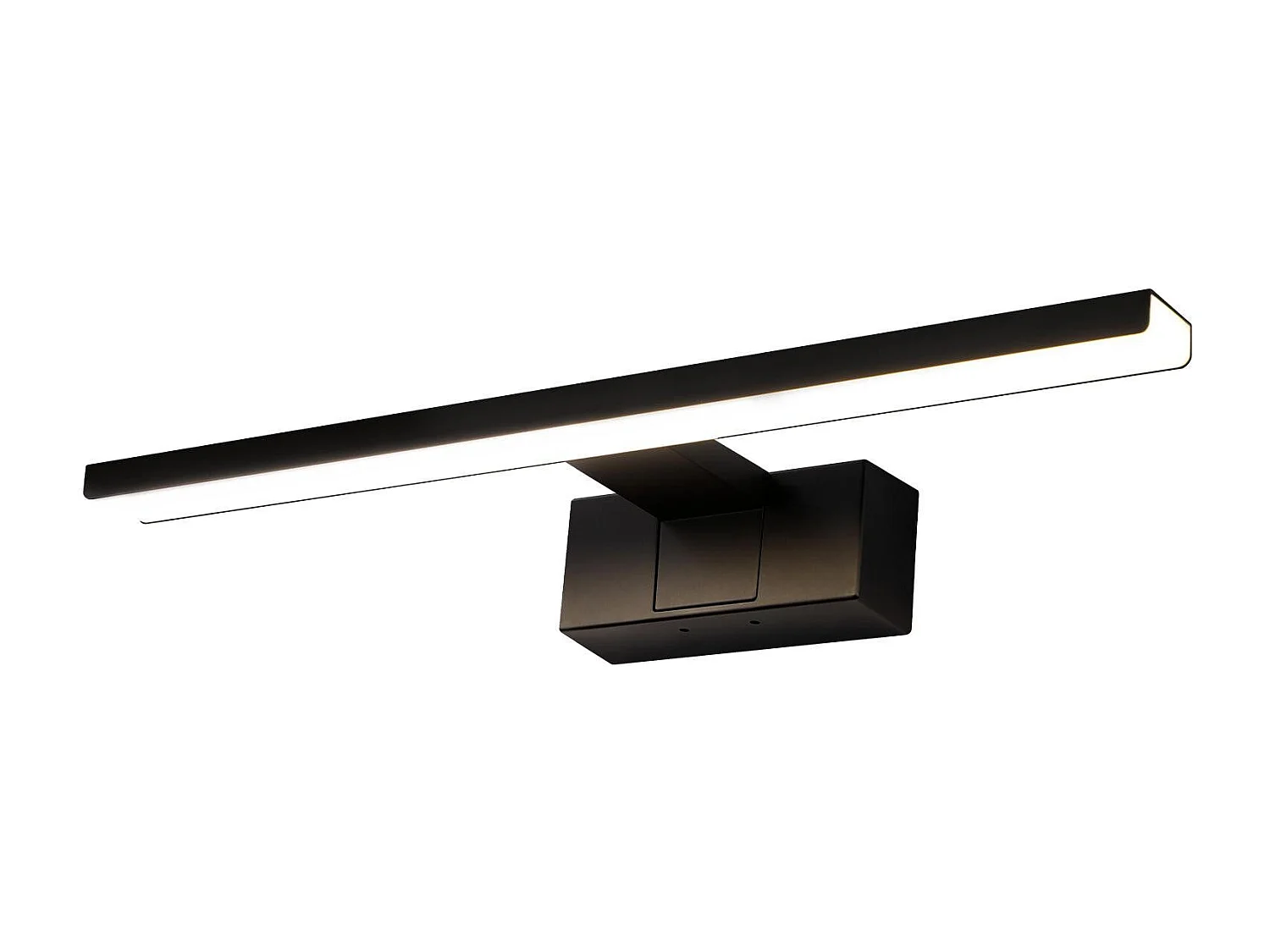 ZMH Lampe miroir LED salle de bain noire 60CM IP44 blanc neutre Applique murale pour cave