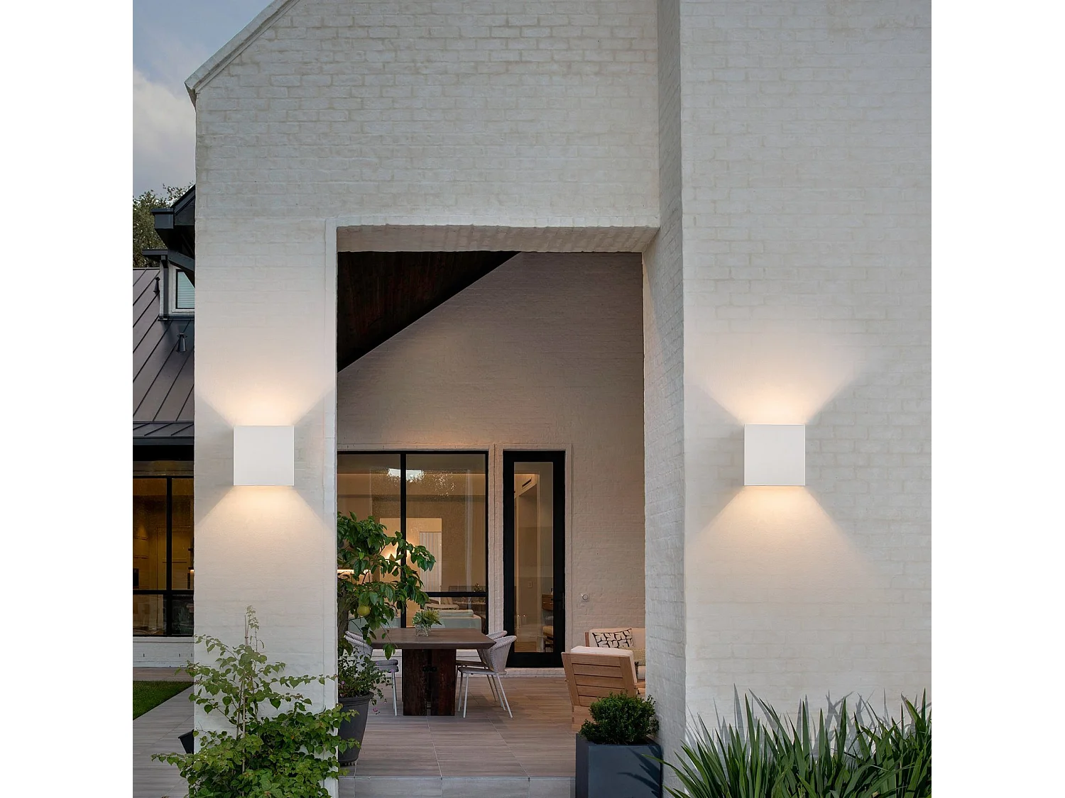 ZMH Set de 4 Lampes Murales LED Ext, Blanc Chaud IP65, pour Maison, Chambre, Couloir, Cage d’Escalier