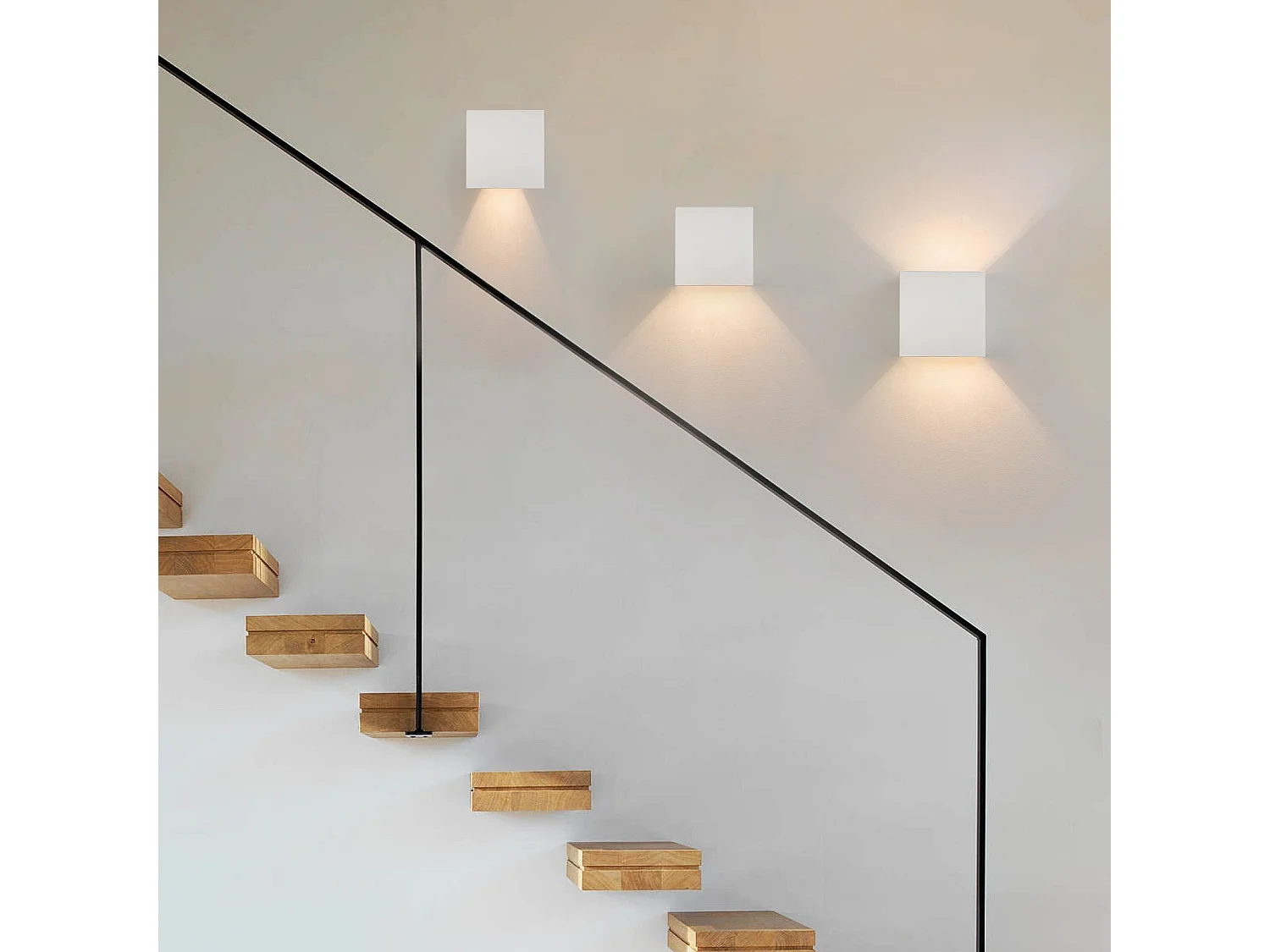 ZMH Set de 4 Lampes Murales LED Ext, Blanc Chaud IP65, pour Maison, Chambre, Couloir, Cage d’Escalier