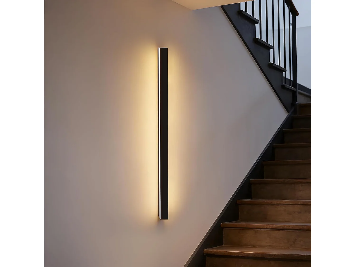 ZMH Applique murale LED d'intérieur Applique murale noire 60CM d'intérieur Hall d'entrée moderne Salle de bain