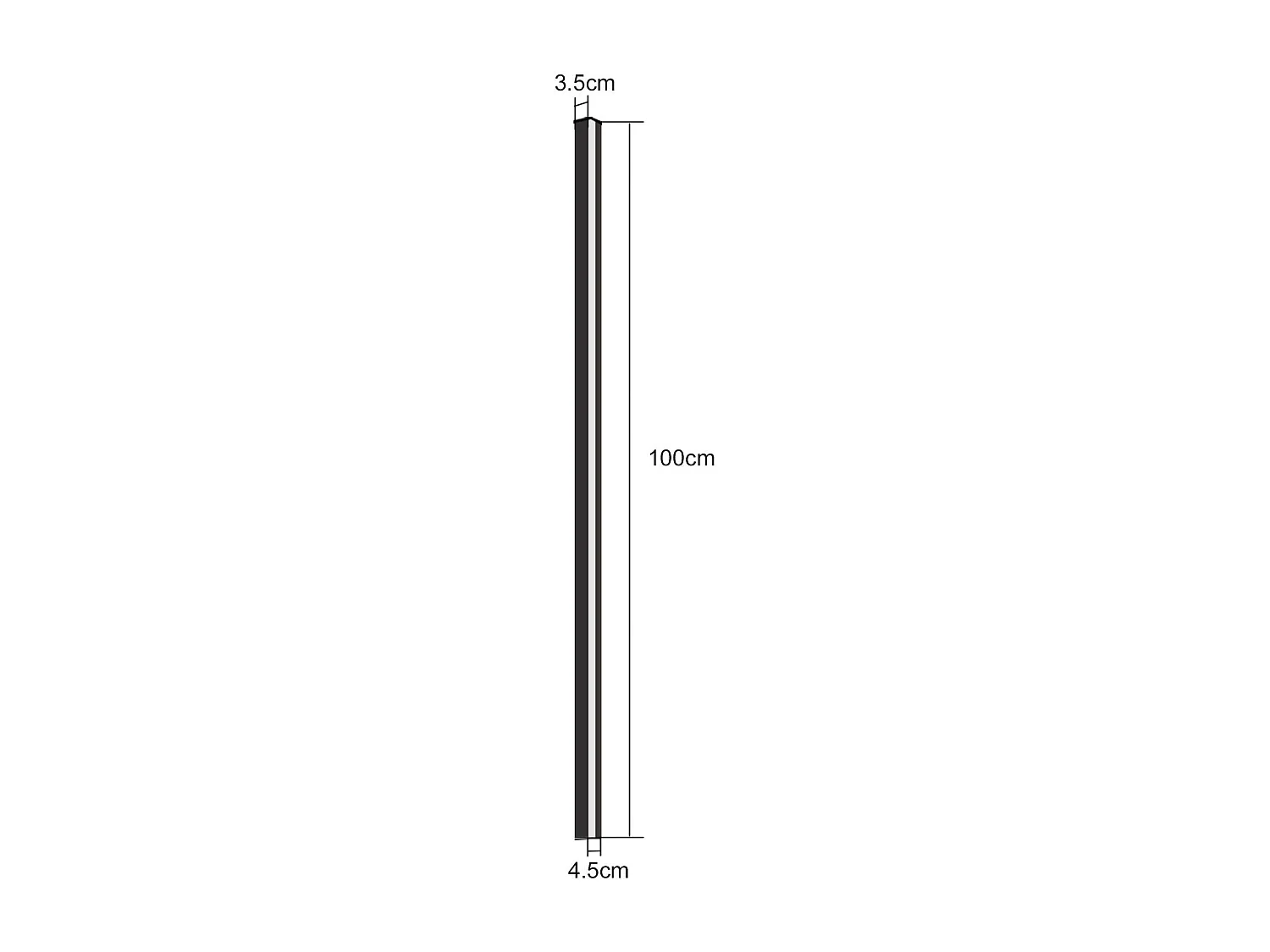 ZMH Applique murale LED intérieure noire 100CM moderne 15W lumière vers le haut et le bas pour couloir