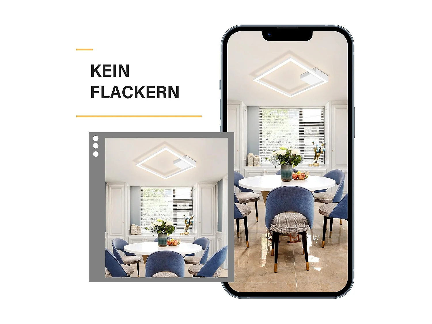 ZMH Plafonnier LED Salon Blanc Carré Couloir Moderne 3000 K Cuisine