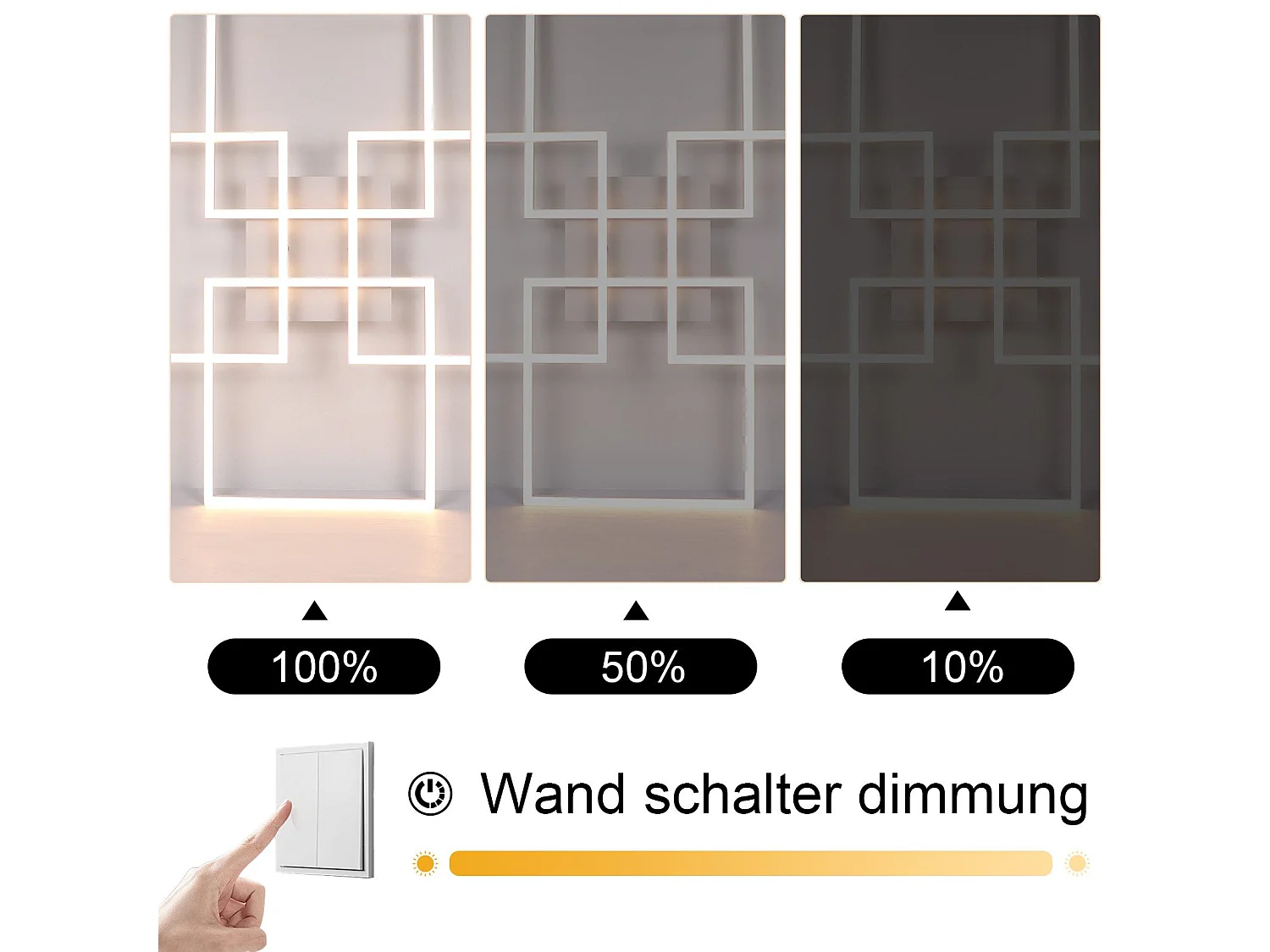 ZMH Plafonnier LED Moderne 32W avec Cadres Rectangulaires pour Salon et Chambre